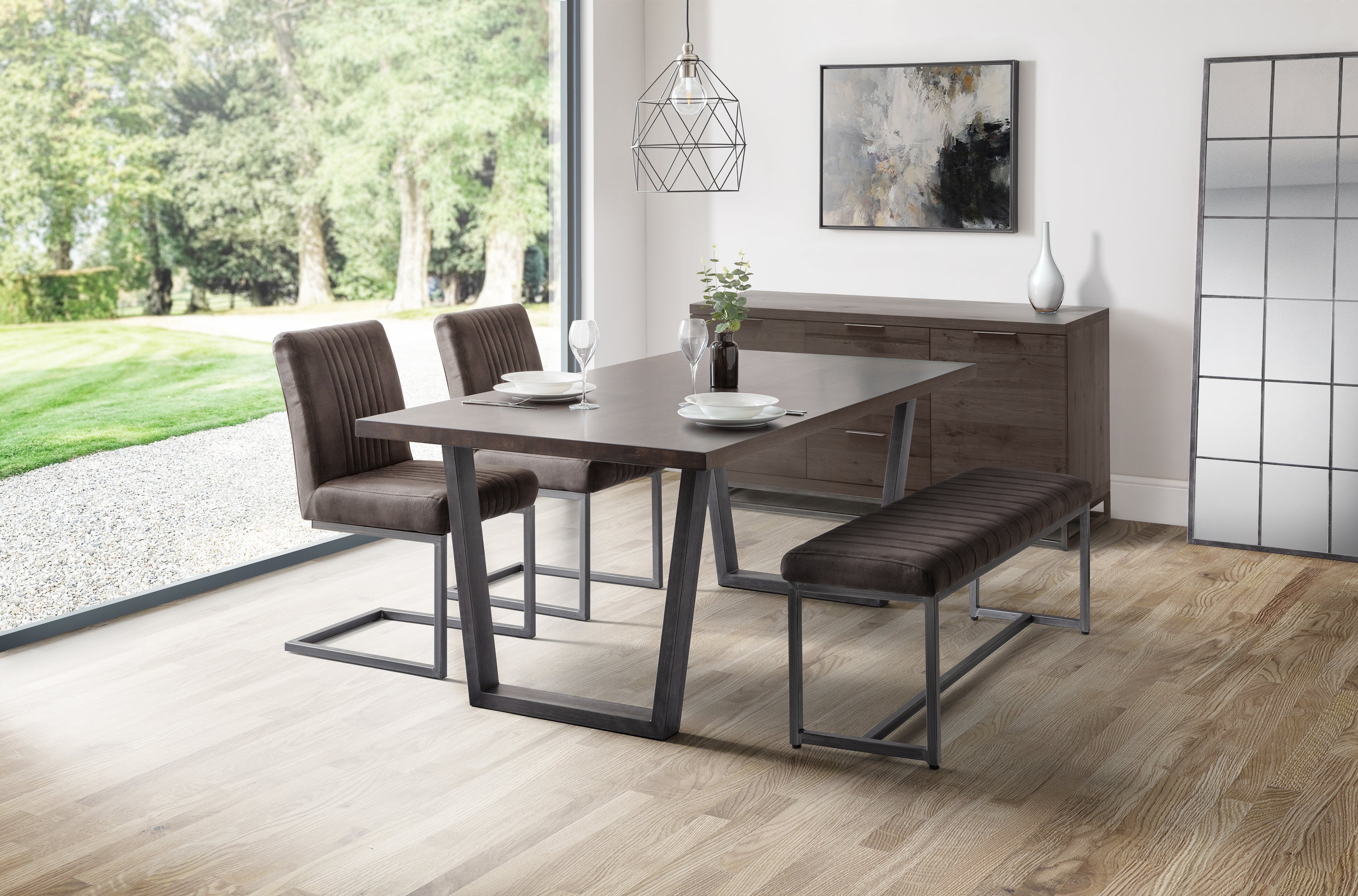 Brown Dining Benches
