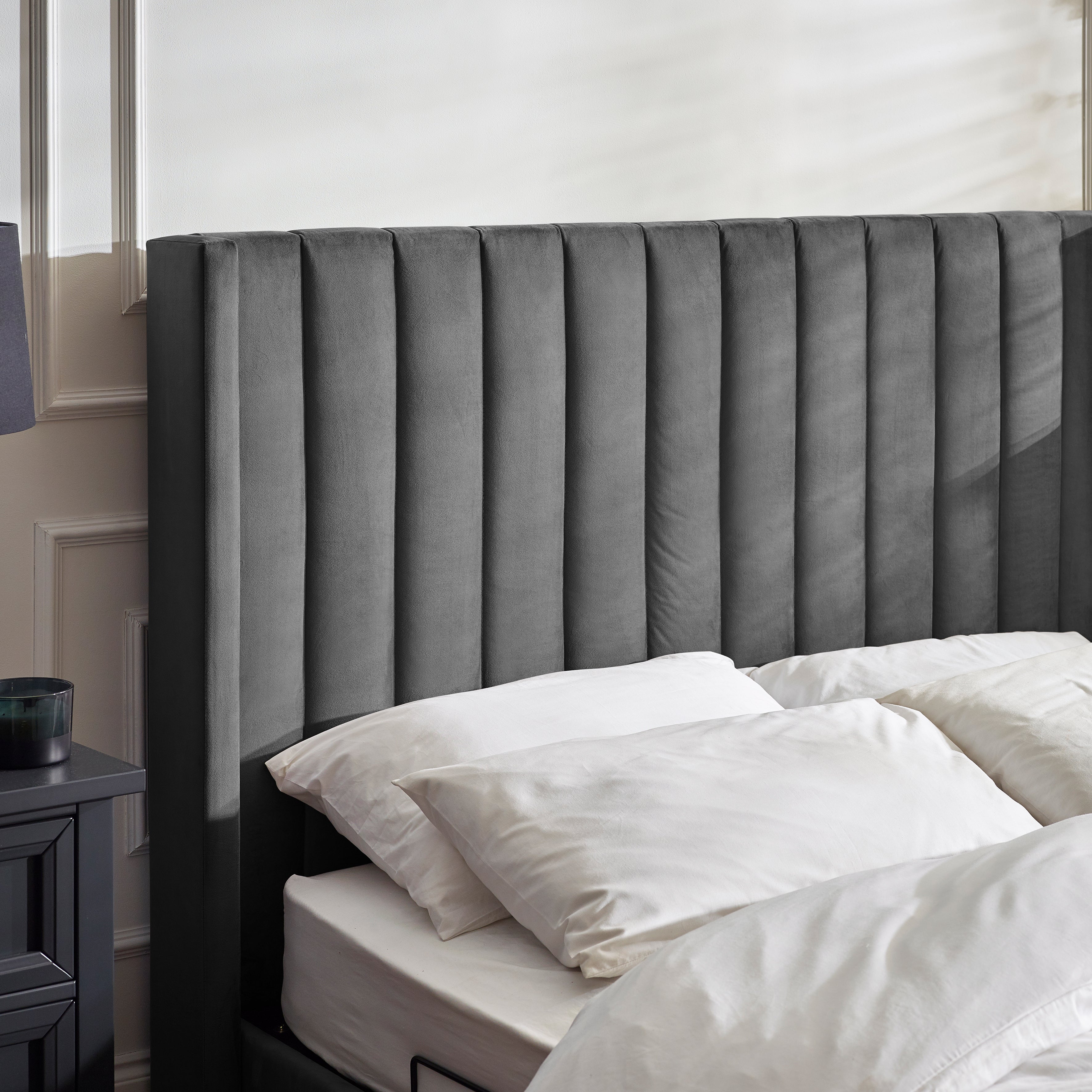 Grey King Ottoman Beds