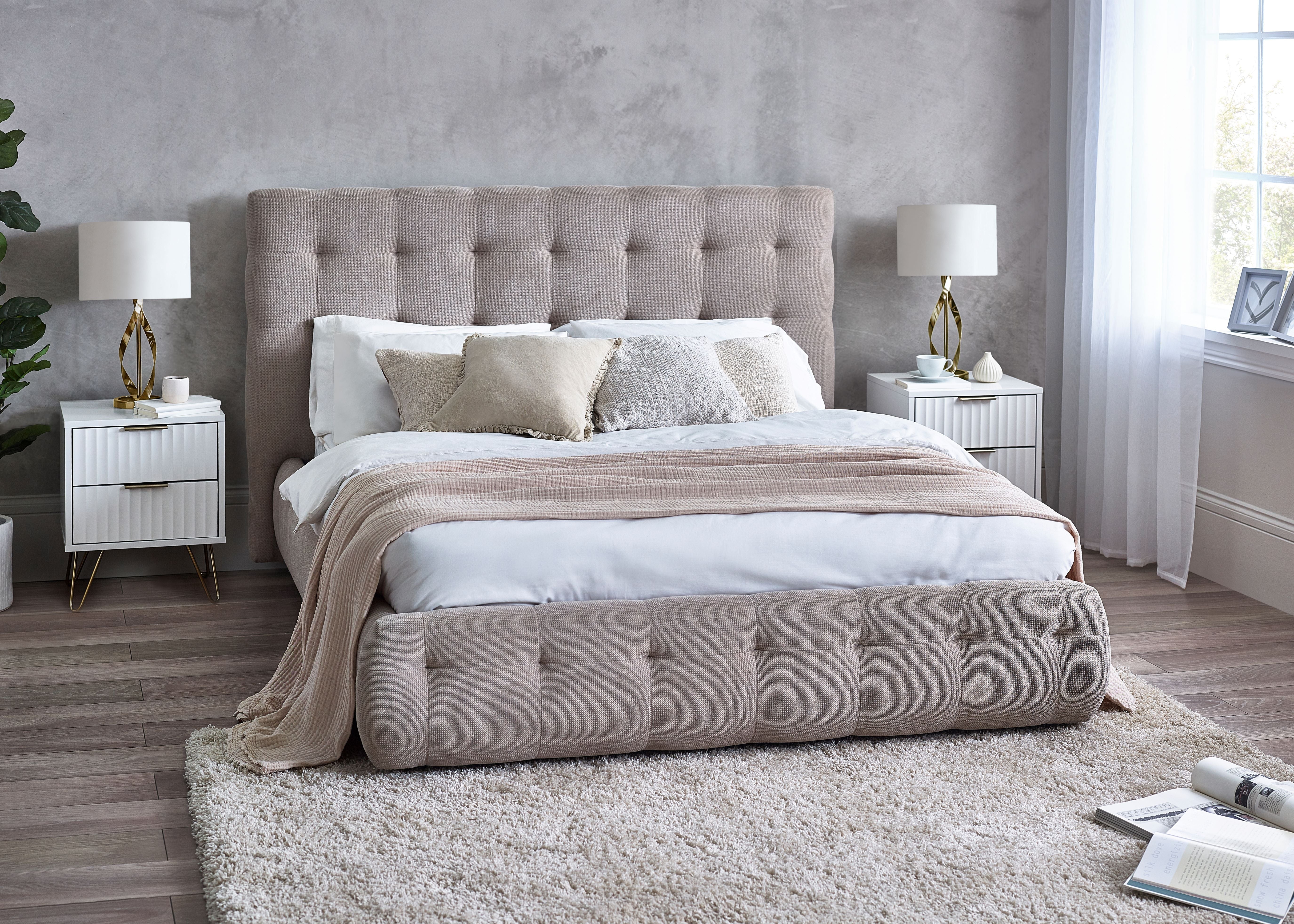 Grey Double Bed Frames