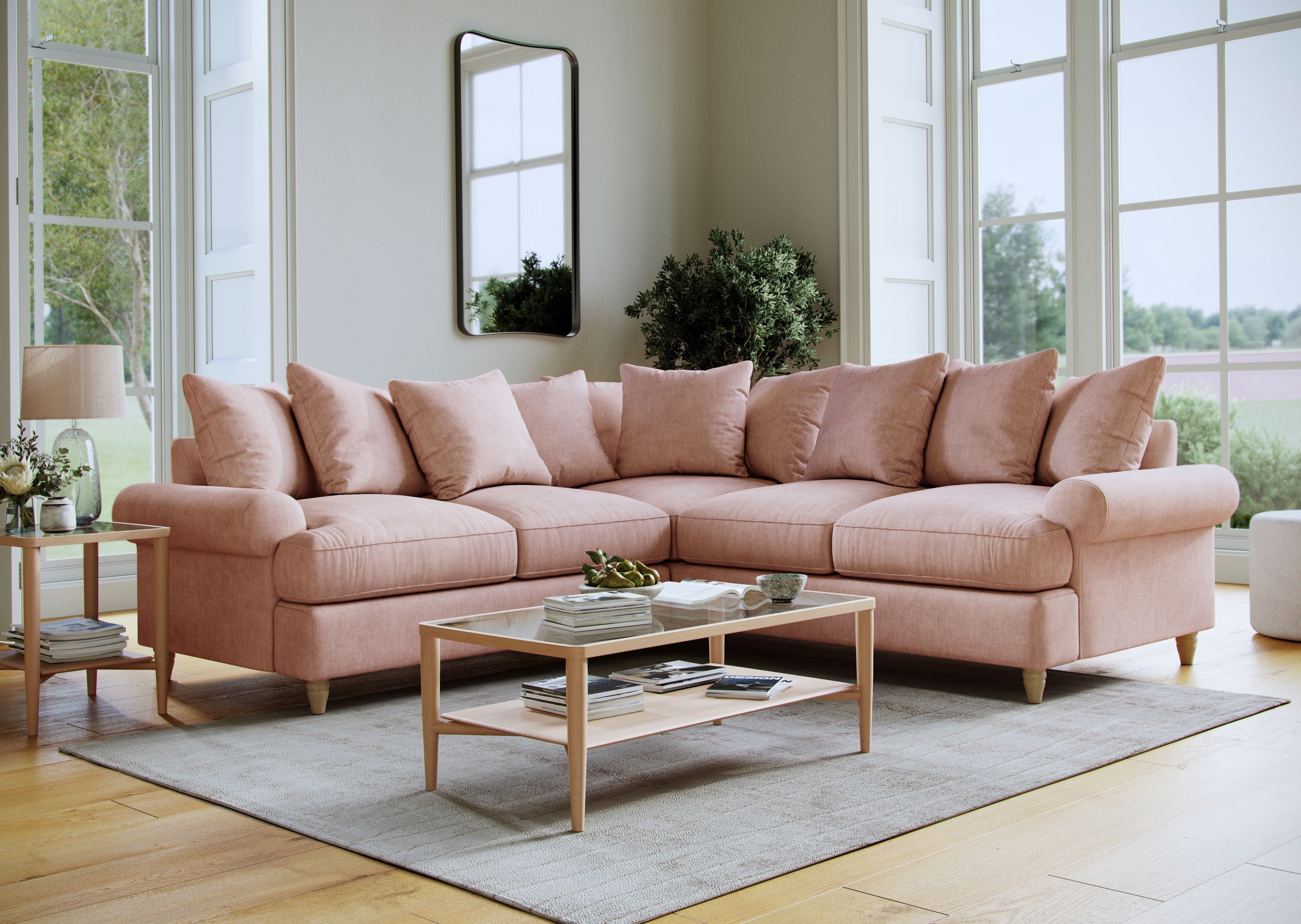 Even-Sided Corner 4-Seater Sofas