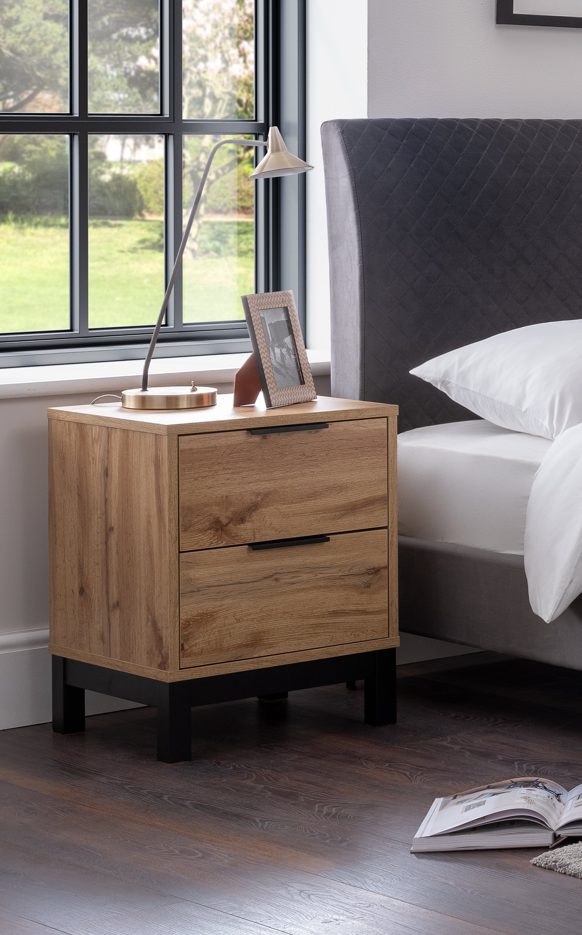 Bali 2 Drawer Bedside Table