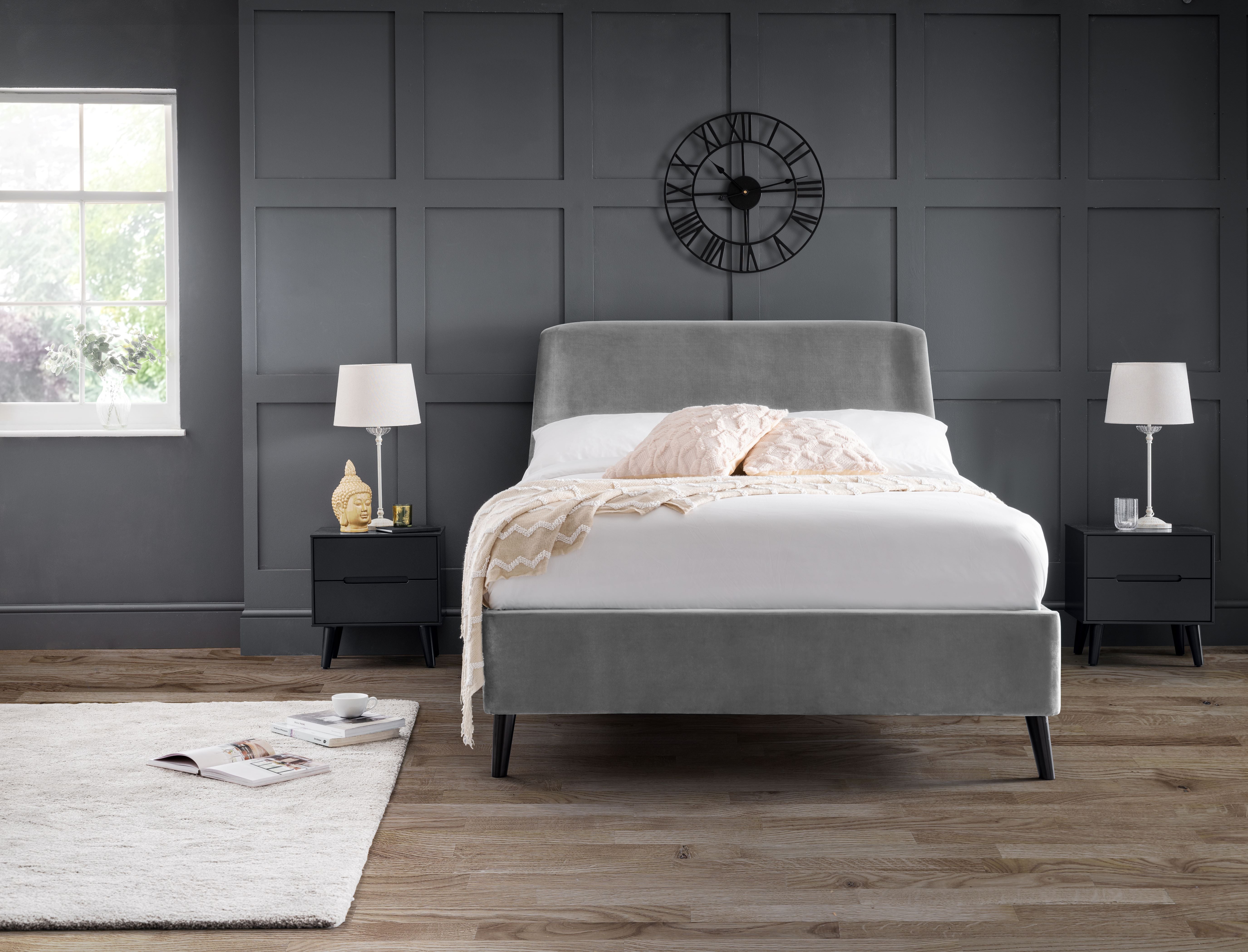 Frida Curved Velvet Bed