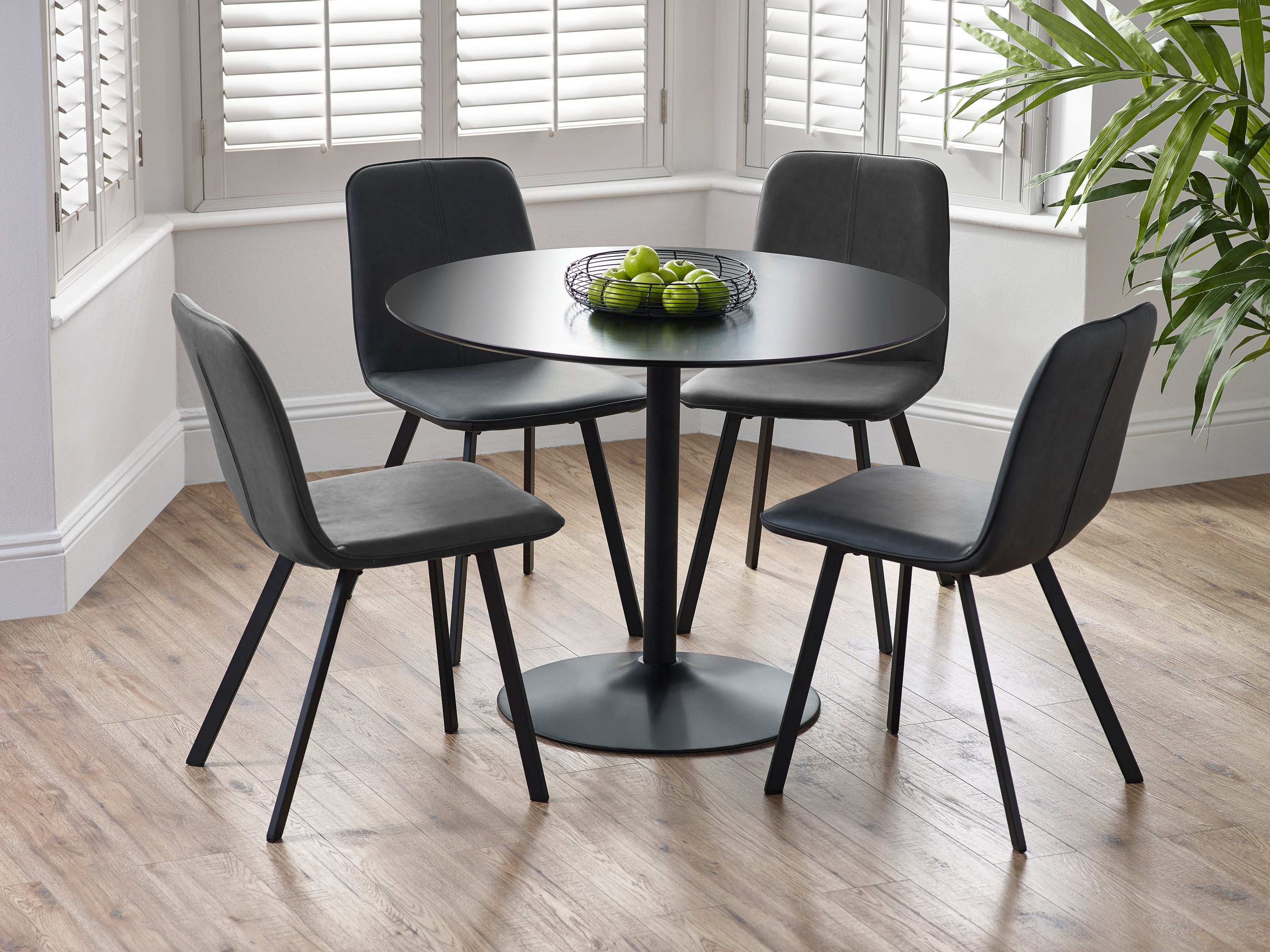 Pair of Goya Dining Chairs Black