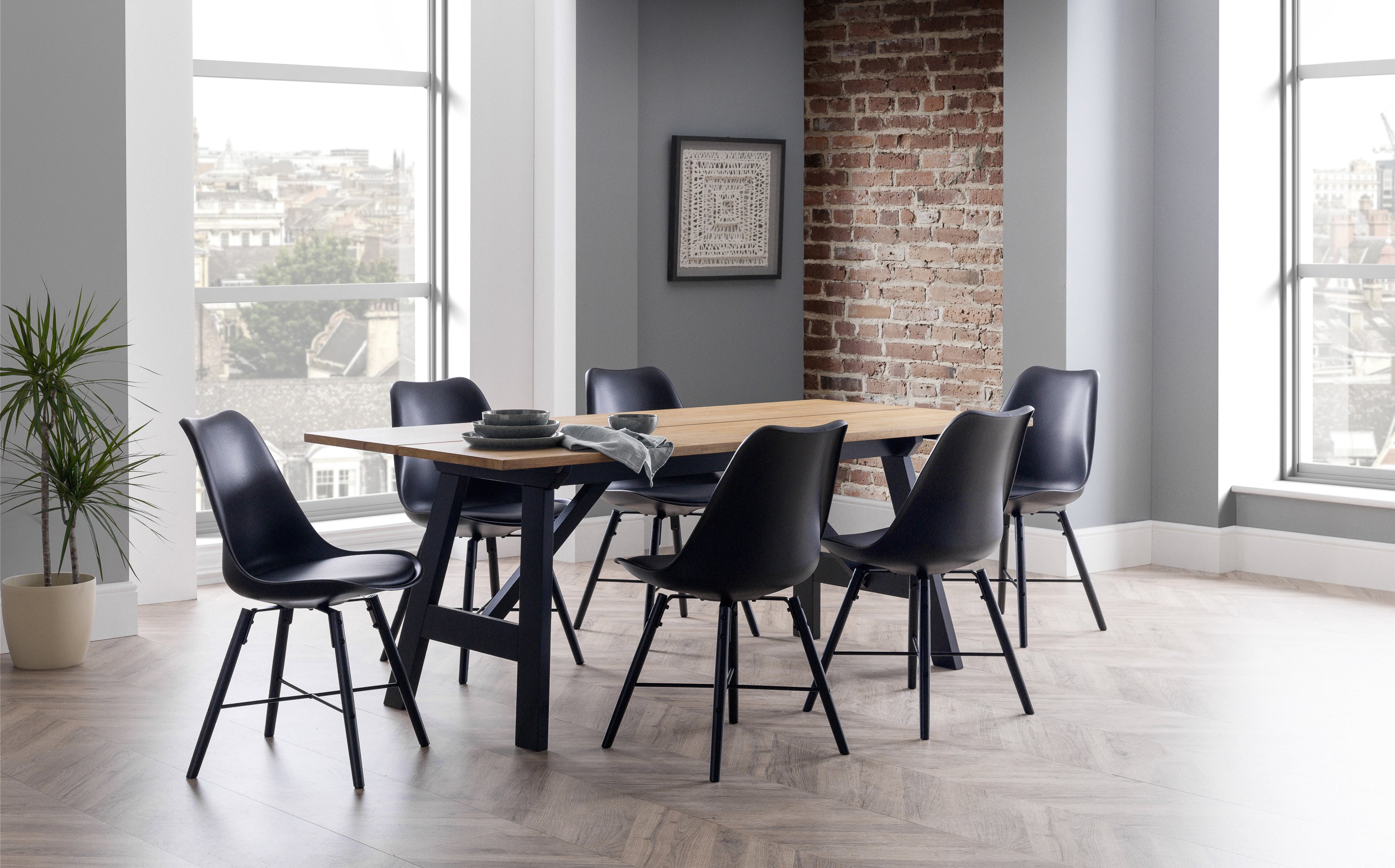 Pair of Kari Dining Chairs Black