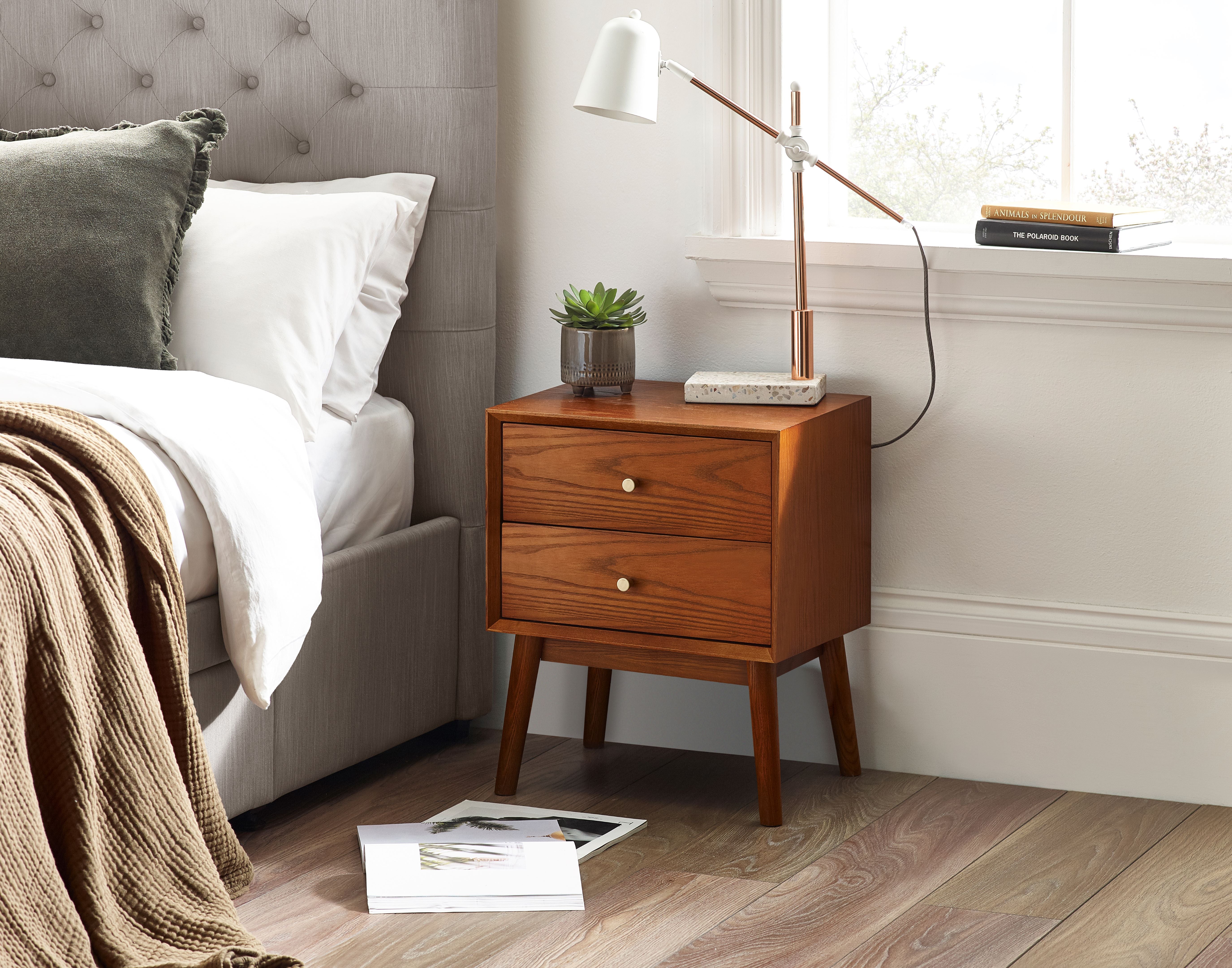 Lowry 2 Drawer Bedside Table