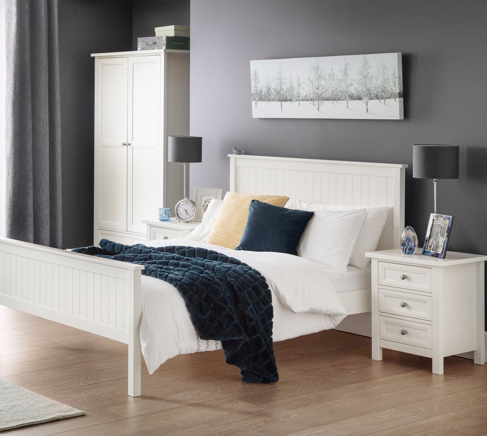 Maine 3 Drawer Bedside Table