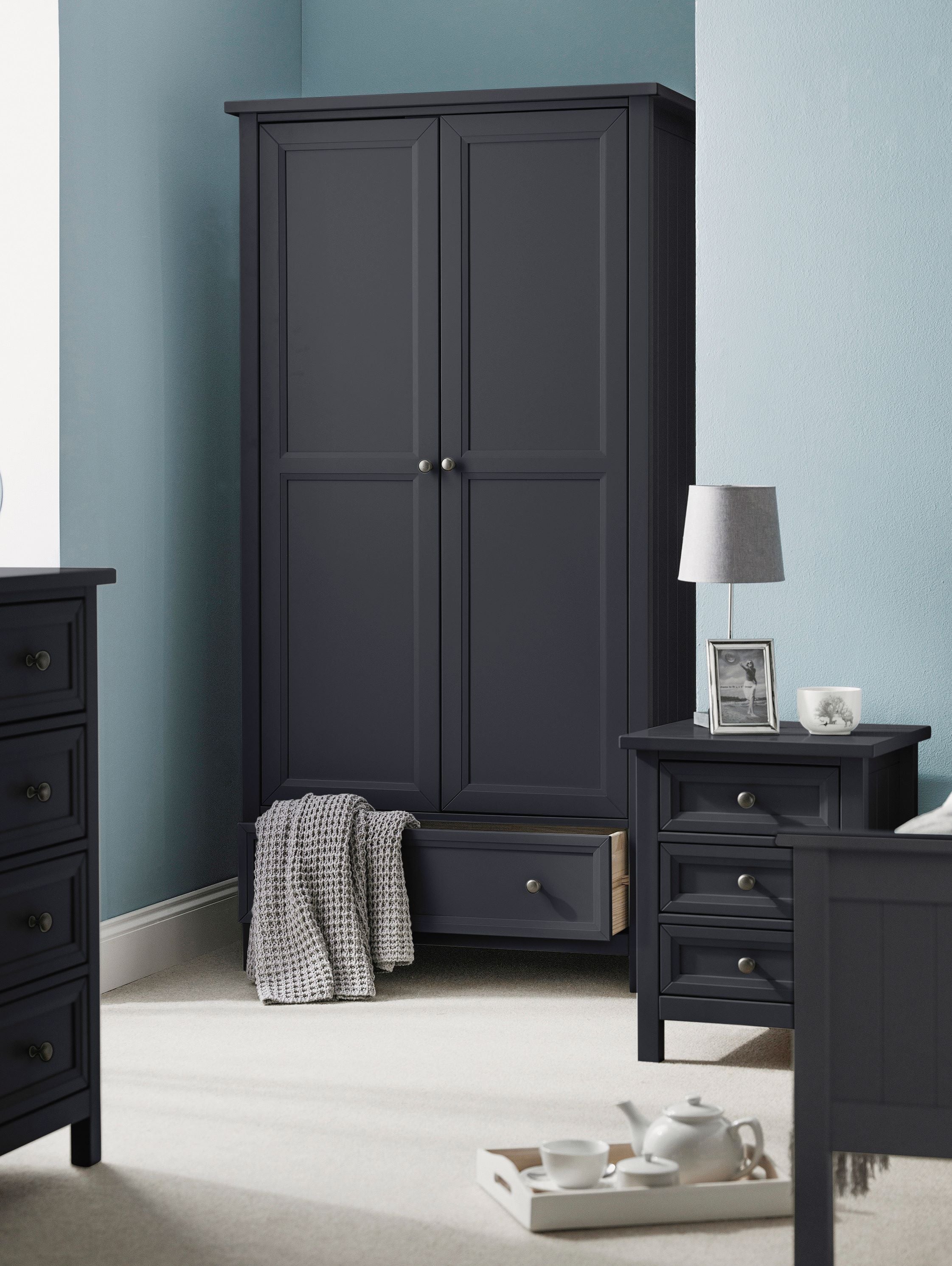 Maine 2 Door 1 Drawer Wardrobe