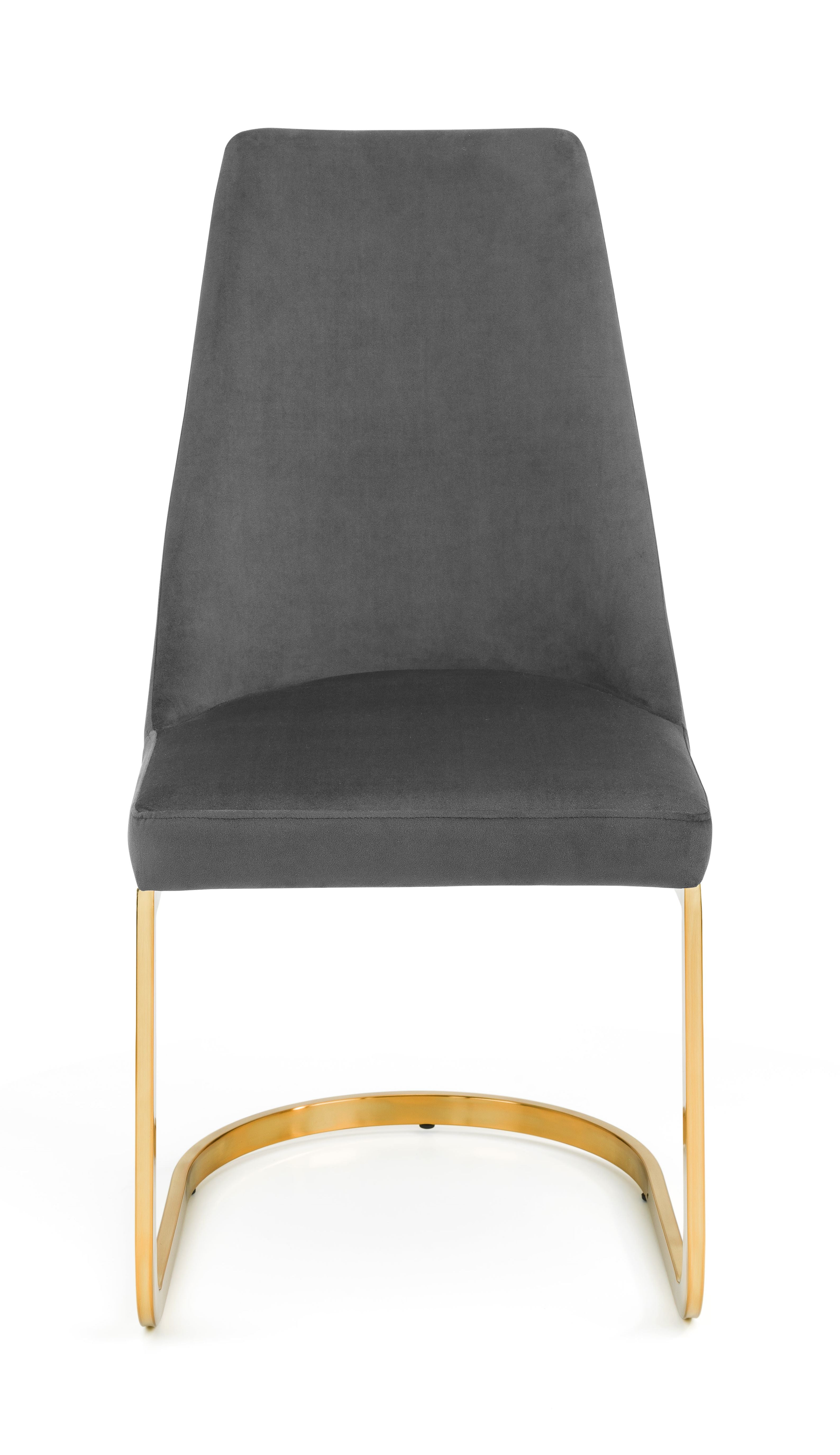 Pair of Vittoria Dining Chairs Grey Velvet