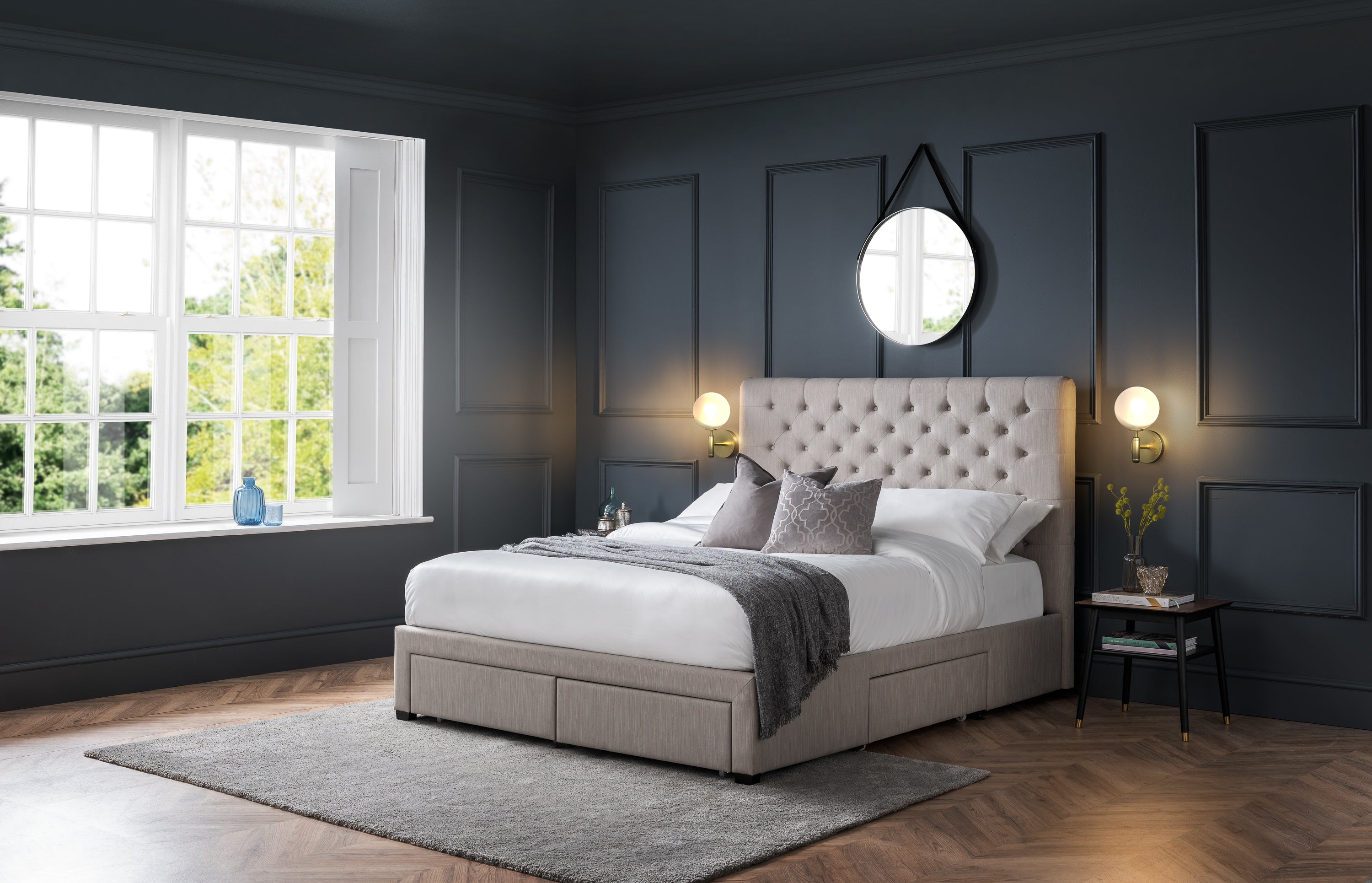 Wilton Deep Button 4 Drawer Bed