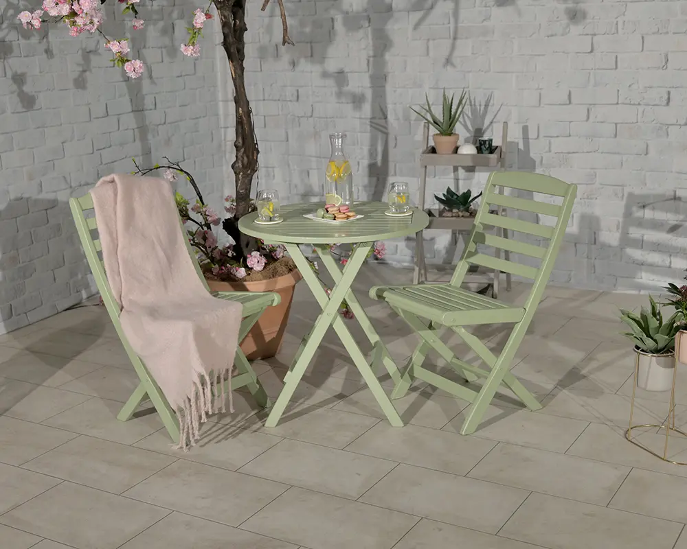 Porto Green Folding Bistro Set