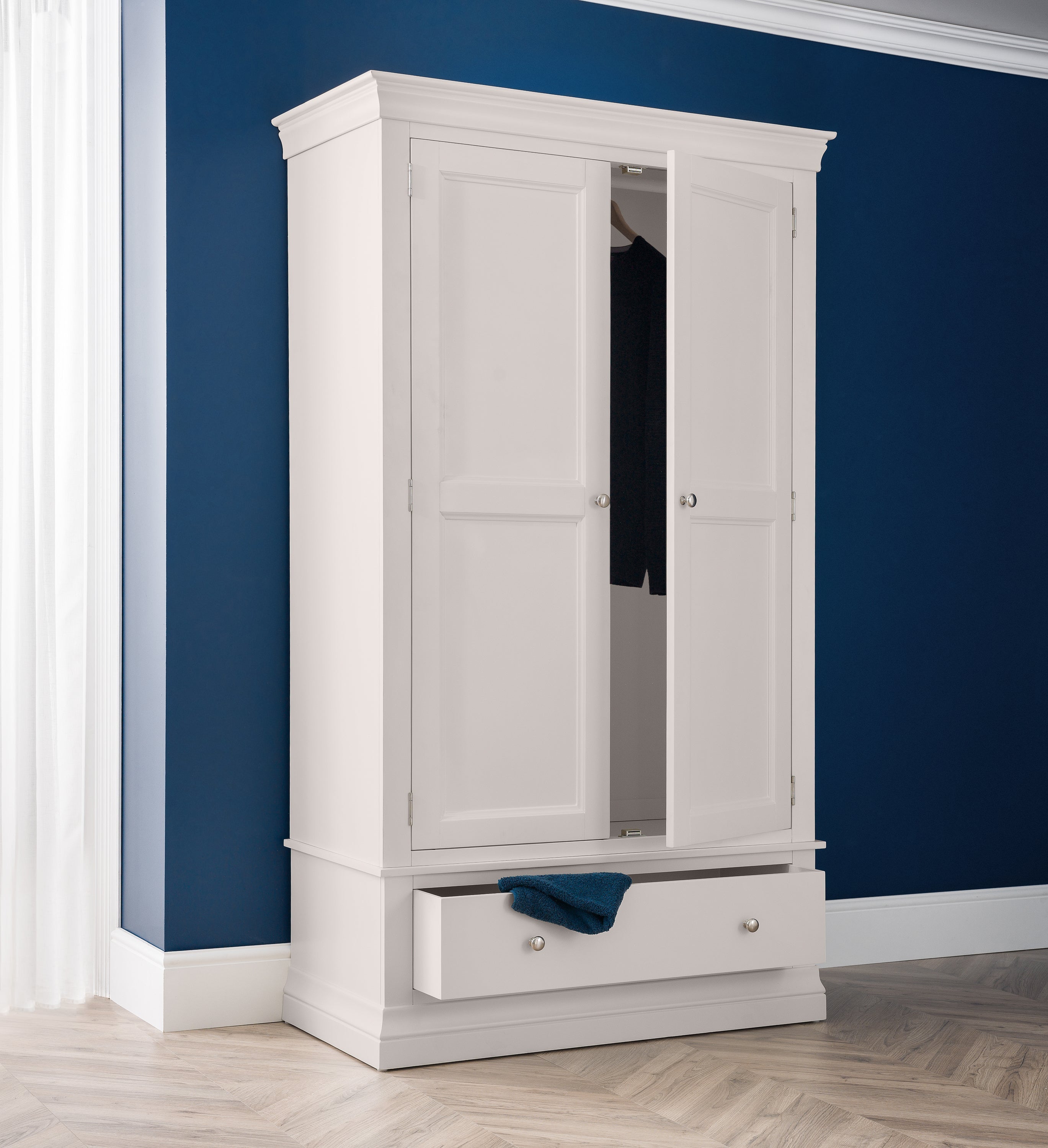 White 2-Door 1-Drawer Wardrobes