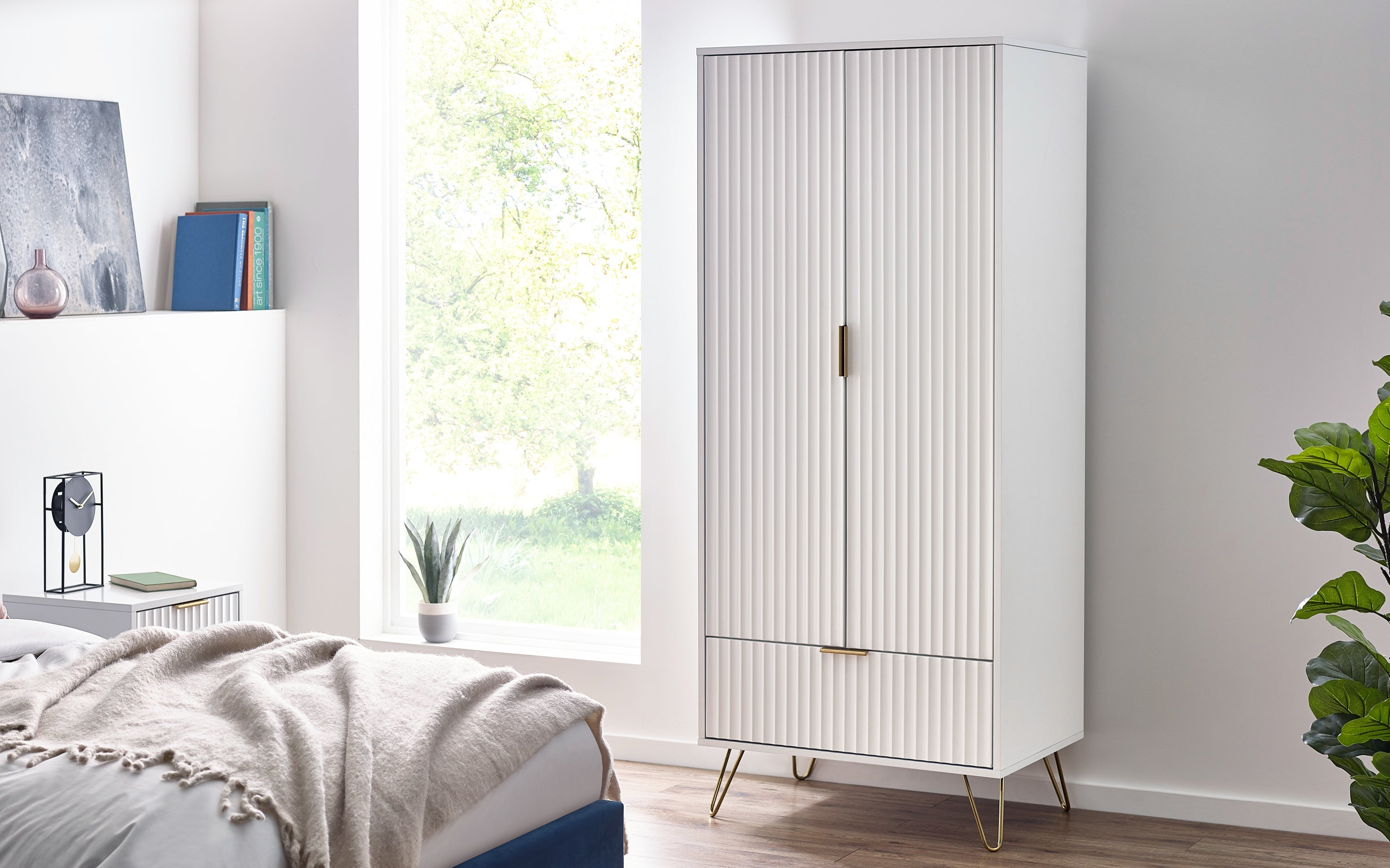 White 2-Door Wardrobes