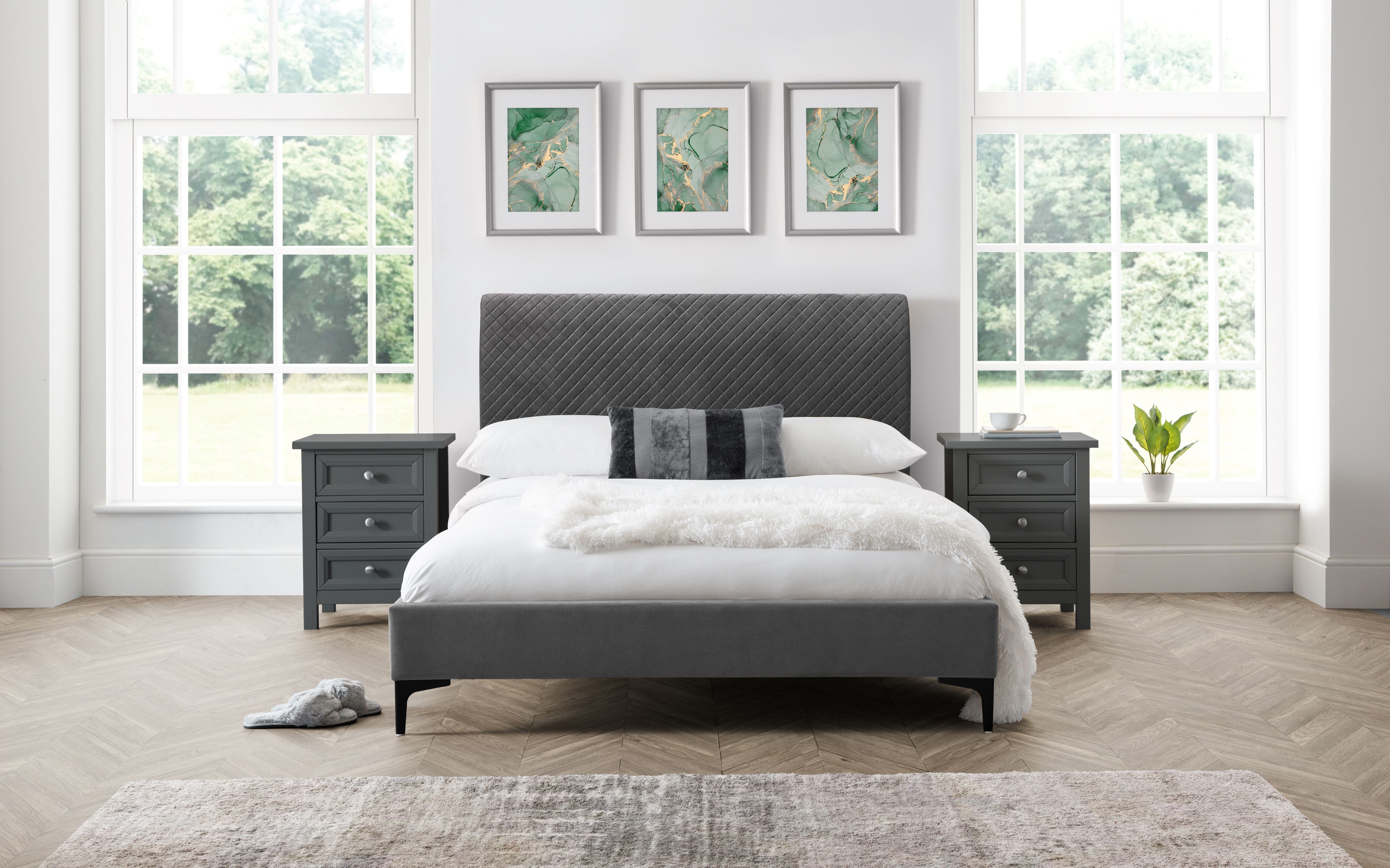 Grey King Bed Frames