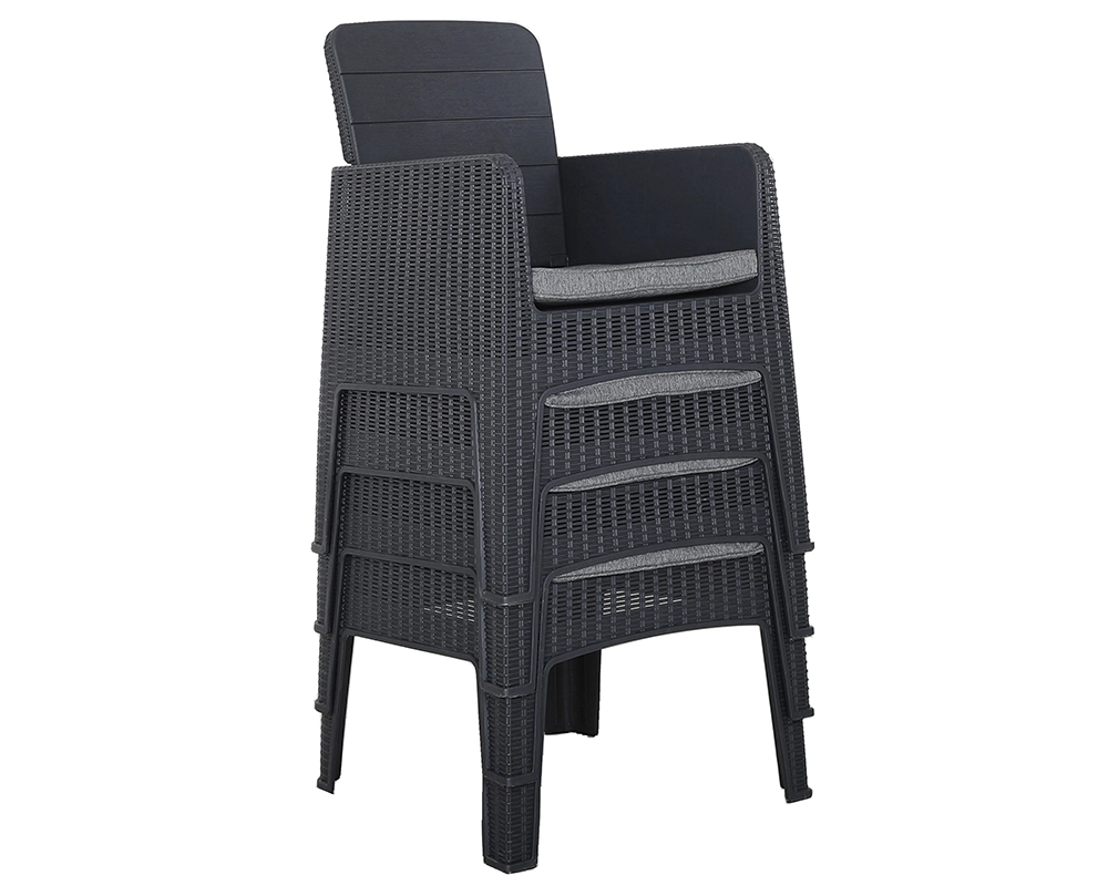 Faro Black 4 Seater Square Dining Set