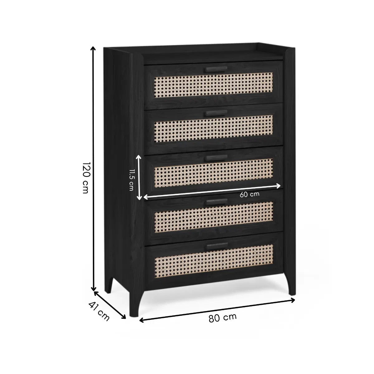 Sydney Chest of 5 Drawers