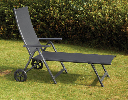 Sorrento Black Sunlounger