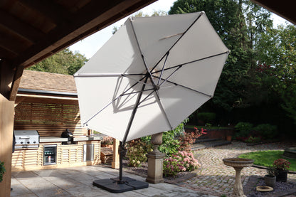 Ivory Parasol with LED strip lights