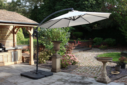 Ivory Deluxe Rotational Cantilever Parasol