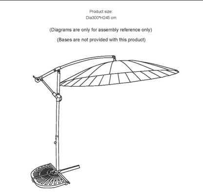Grey Shanghai Cantilever Parasol