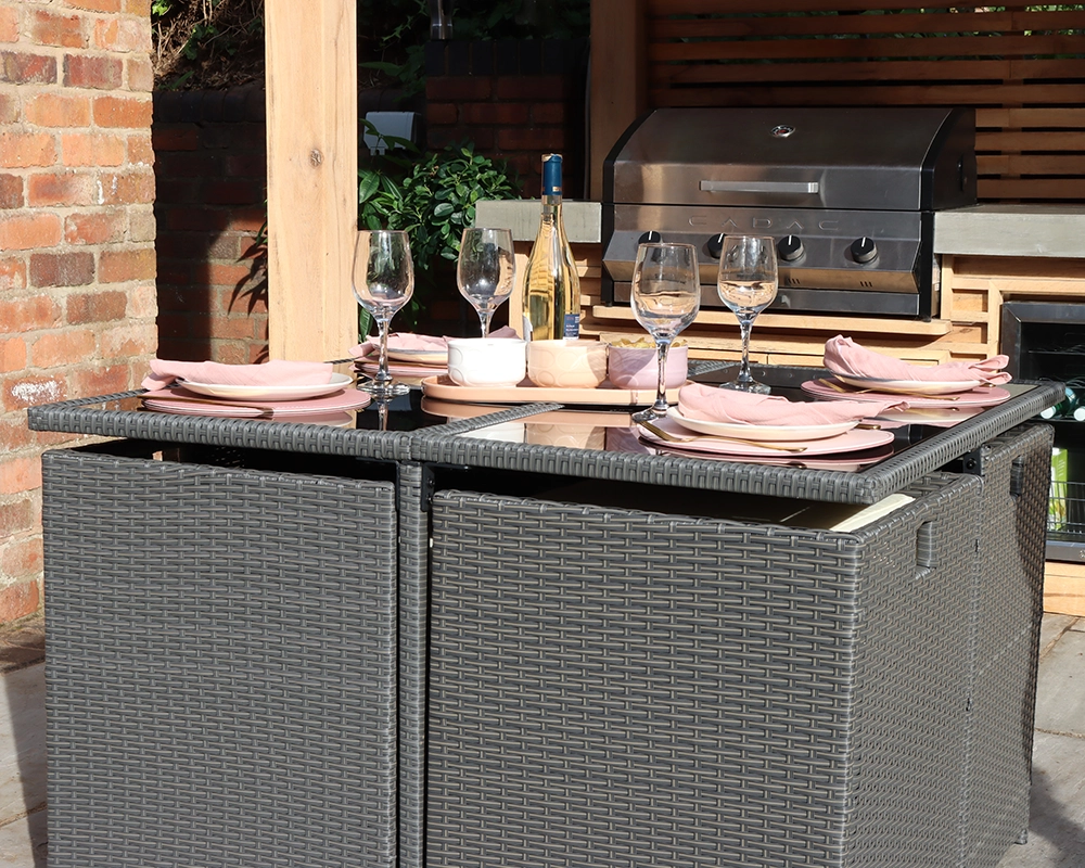 Cannes Grey 8 Seater Cube Set