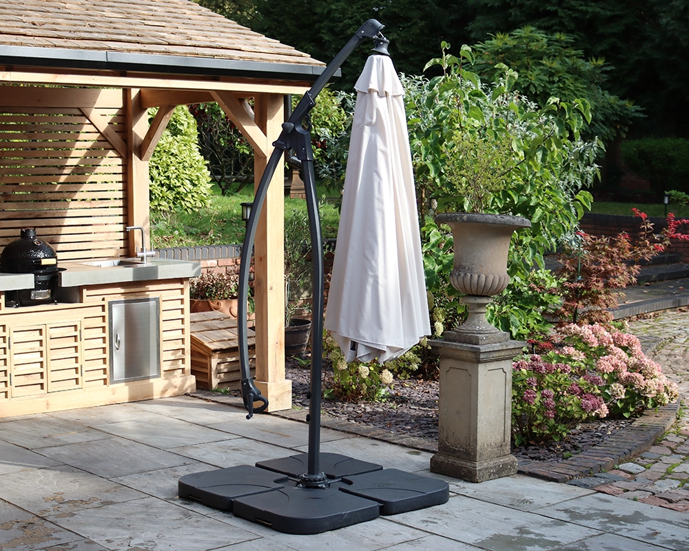 Ivory Deluxe Rotational Cantilever Parasol
