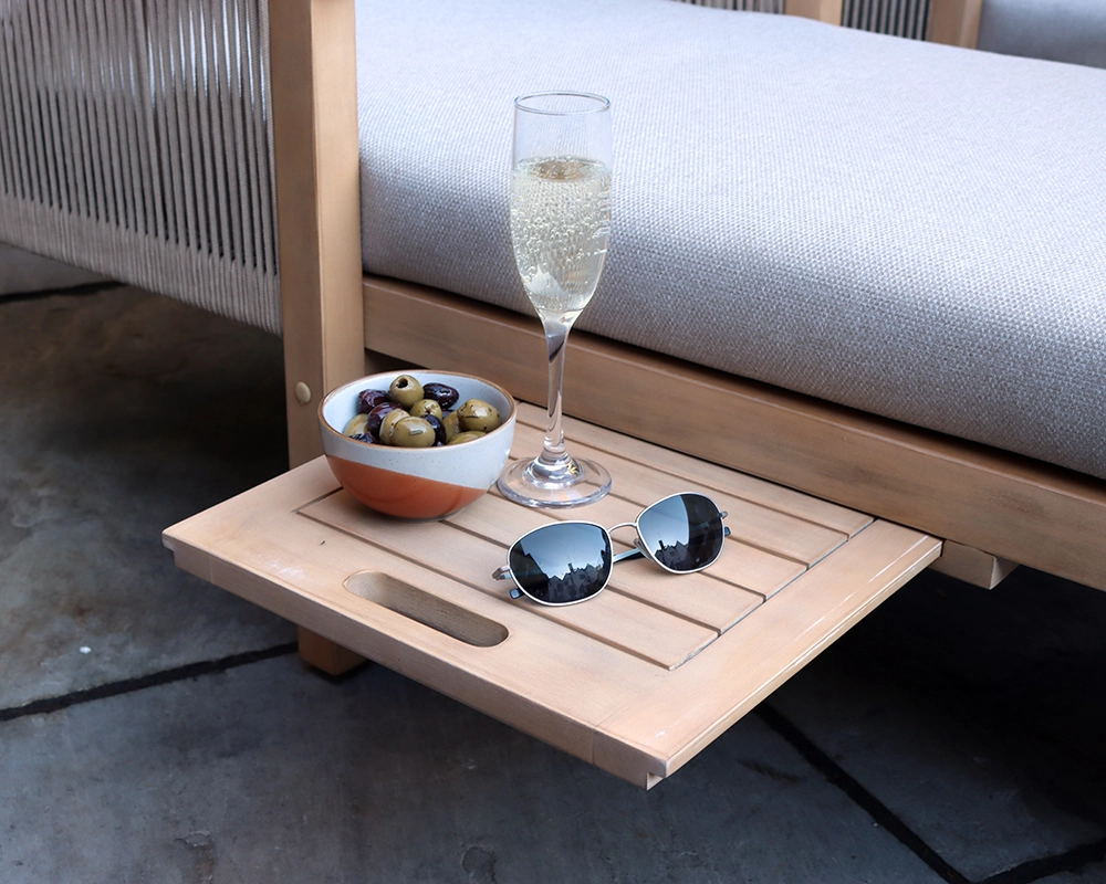 Roma Sun Lounger & side table