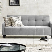 Alfie 3 Seater Grey Linen Storage Sofa Bed