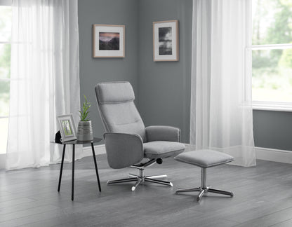 Kalmar Recliner Chair and Stool