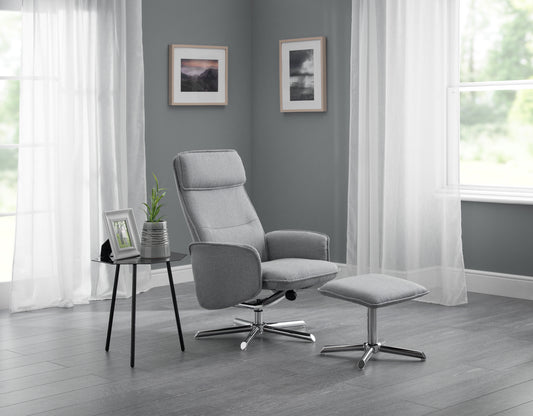 Kalmar Recliner Chair and Stool