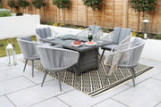 Aspen 6 Seater Fire Pit Table Set