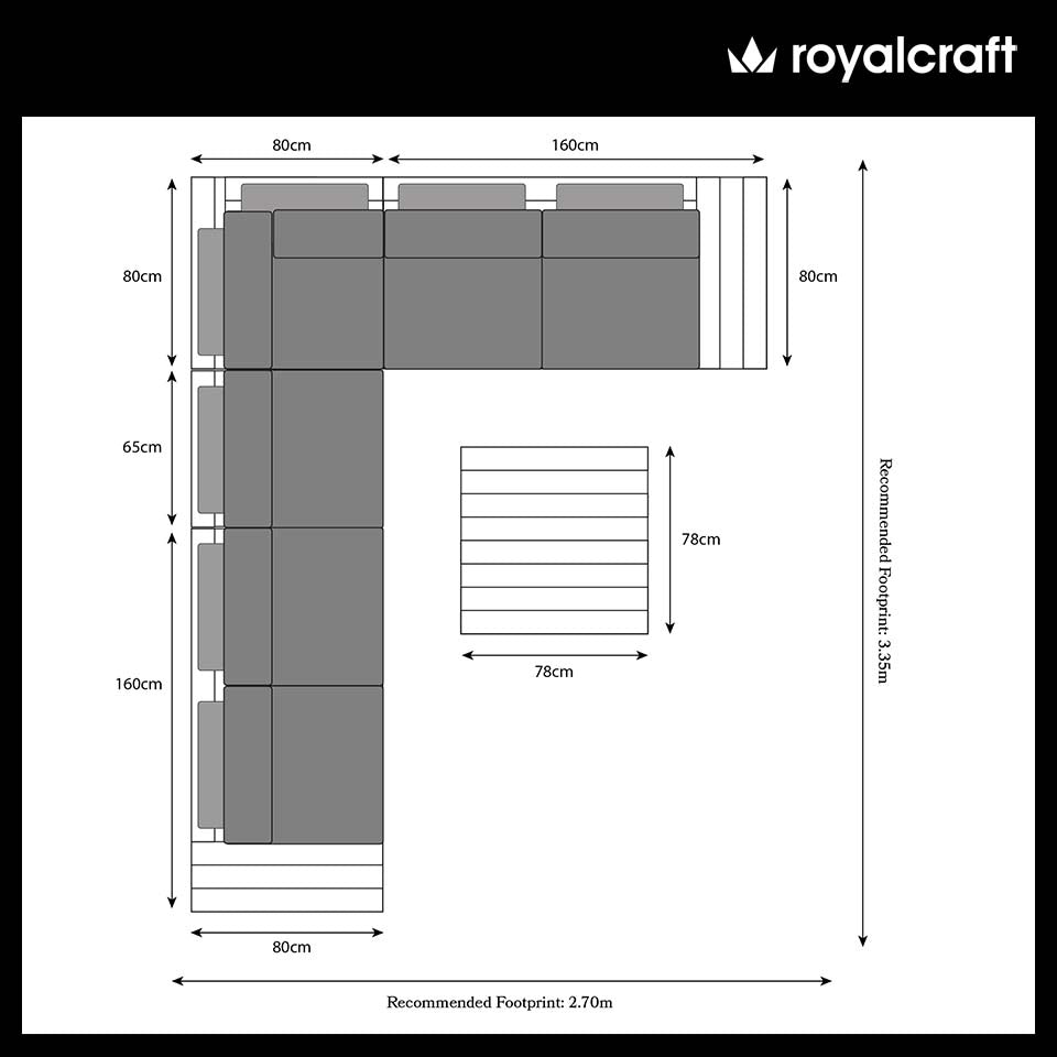 Aspen 6 Seater Corner Lounging Set