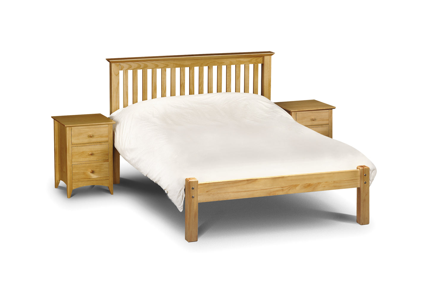 Oxford King Bed Low Foot Pine