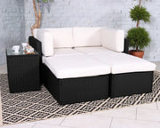 Berlin Black 4 Seater Multi Setting Relaxer Set