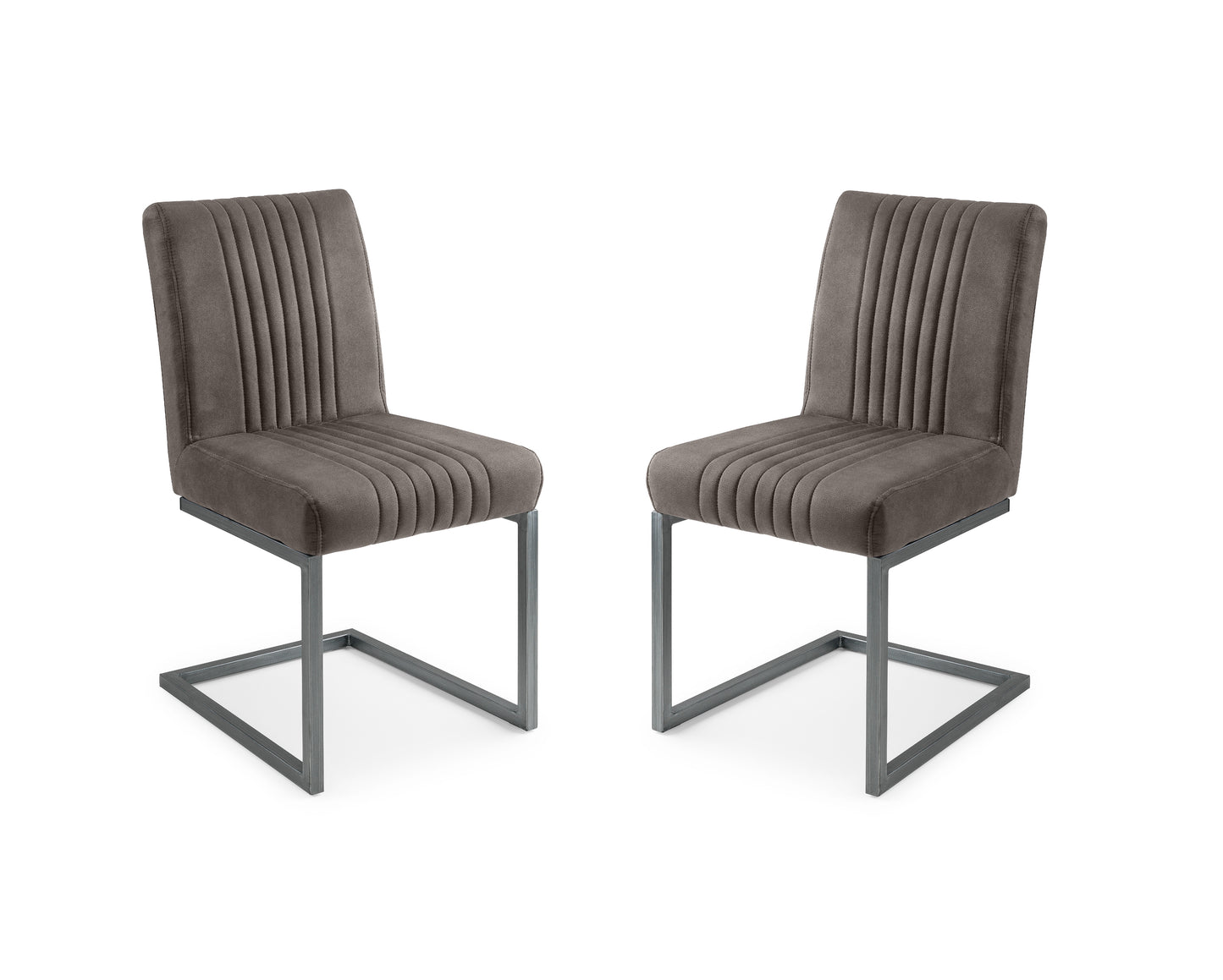 Pair of Calgary Dining Chairs Charcoal