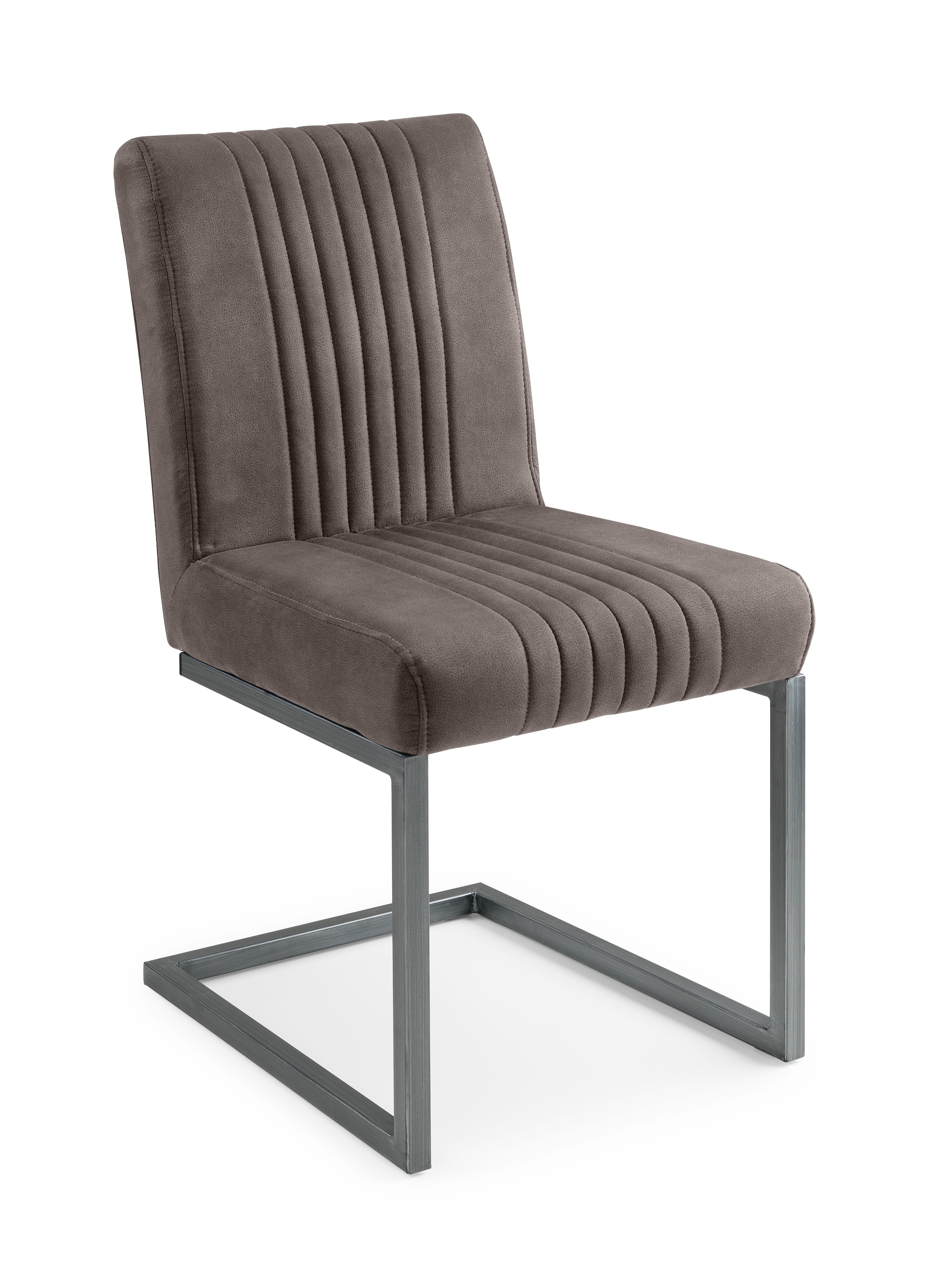 Pair of Calgary Dining Chairs Charcoal Grey