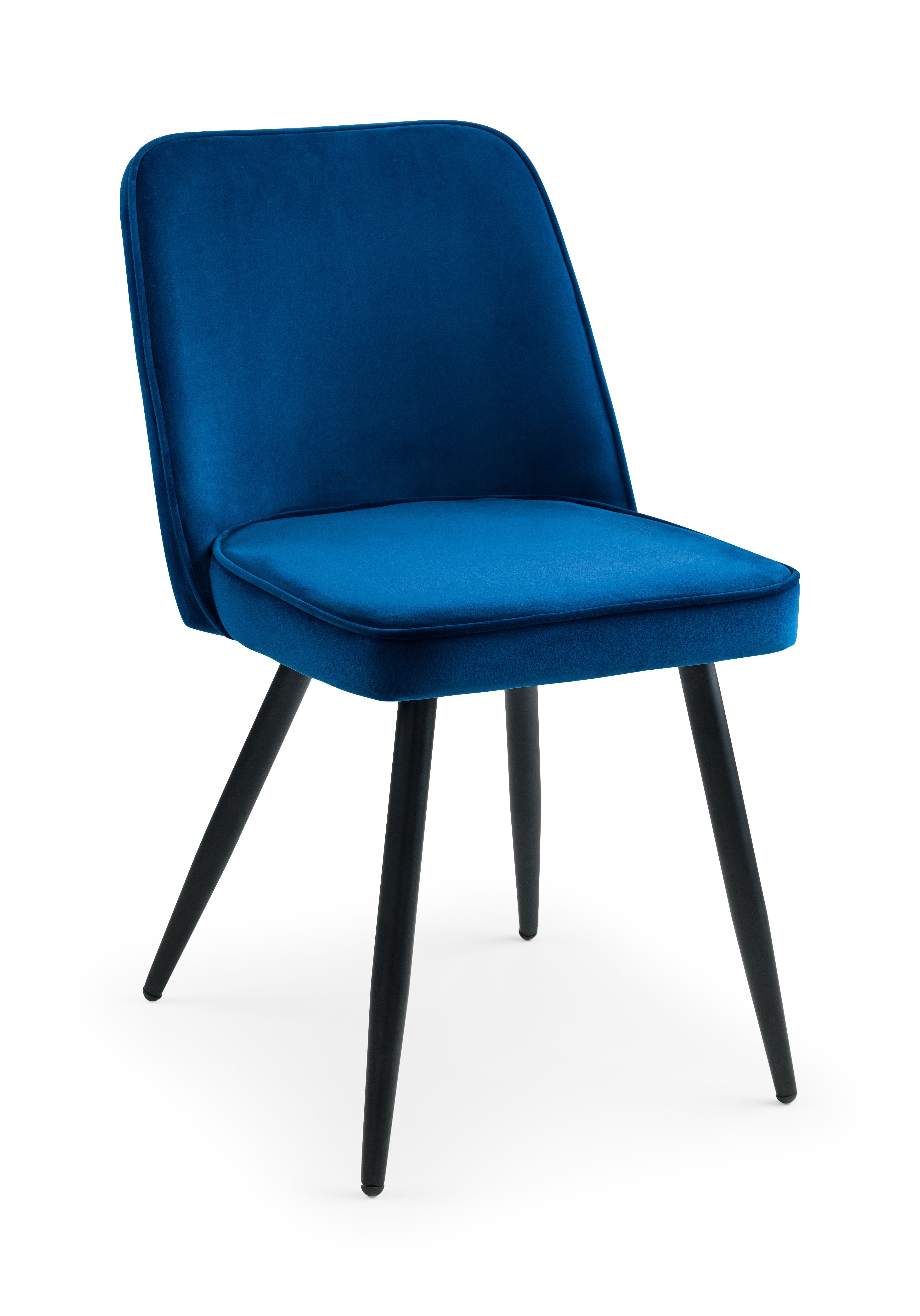 Pair of Burgess Dining Chairs Blue Velvet
