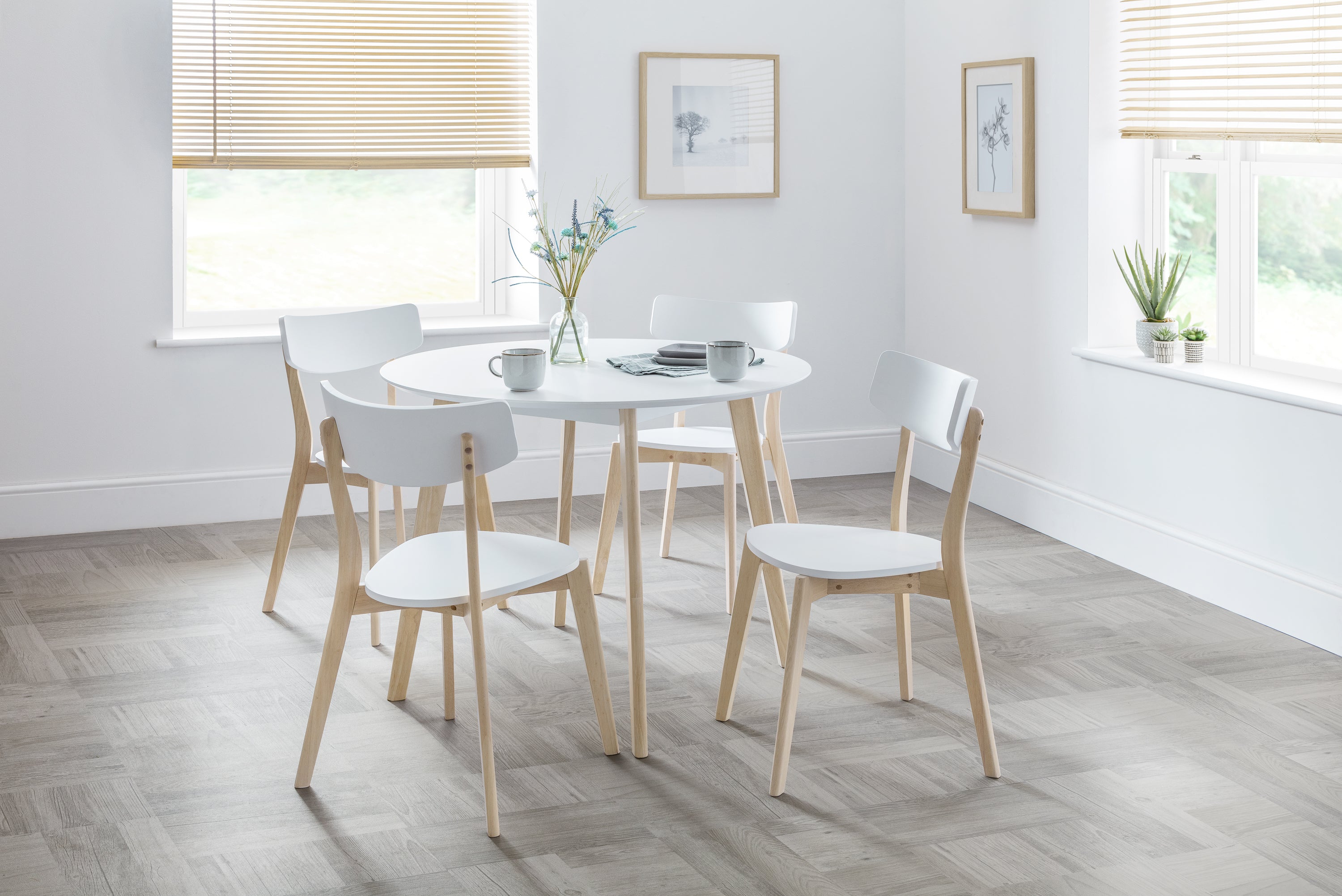 Pair of Casa Dining Chairs Lime Oak