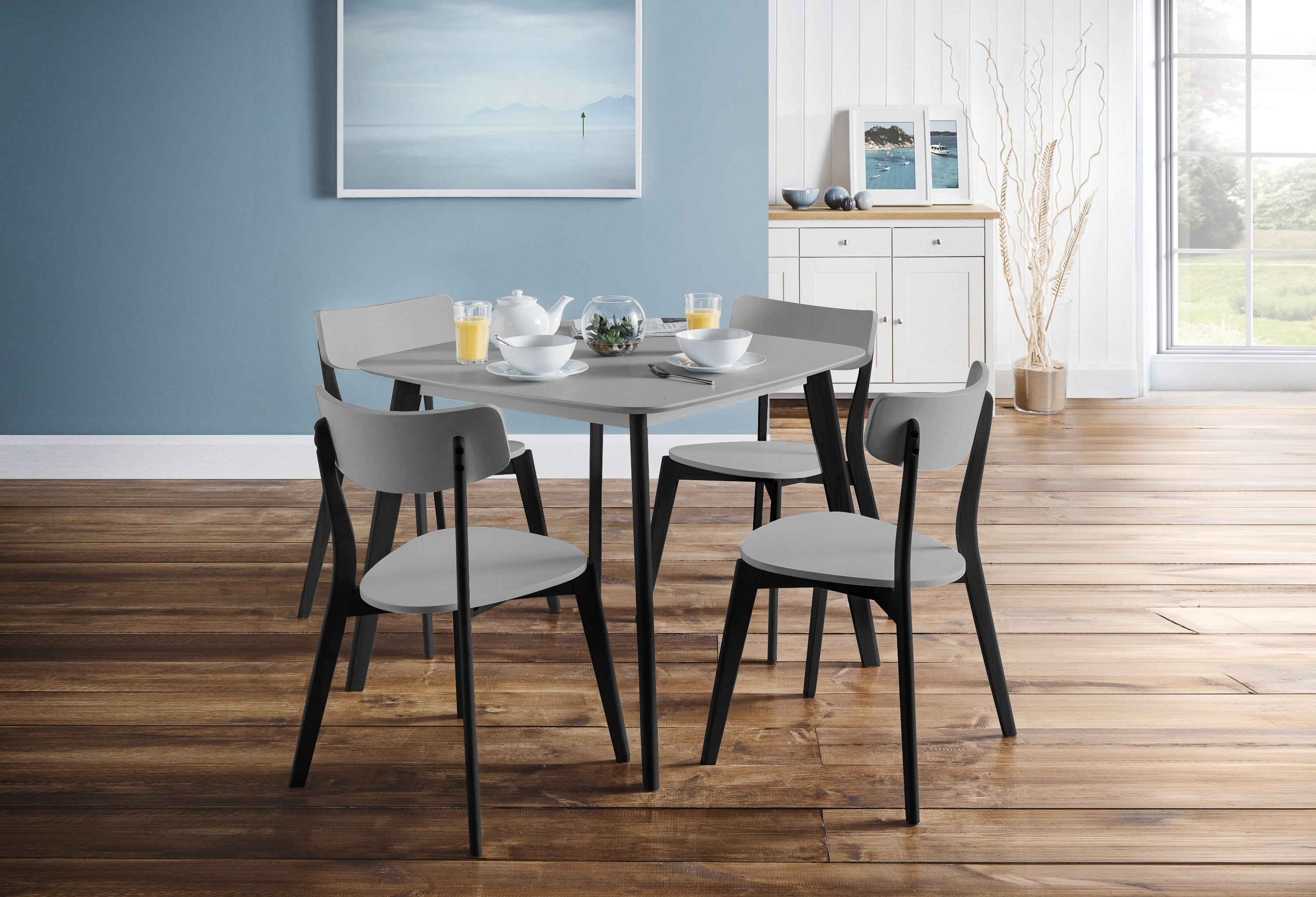 Pair of Casa Dining Chairs Grey