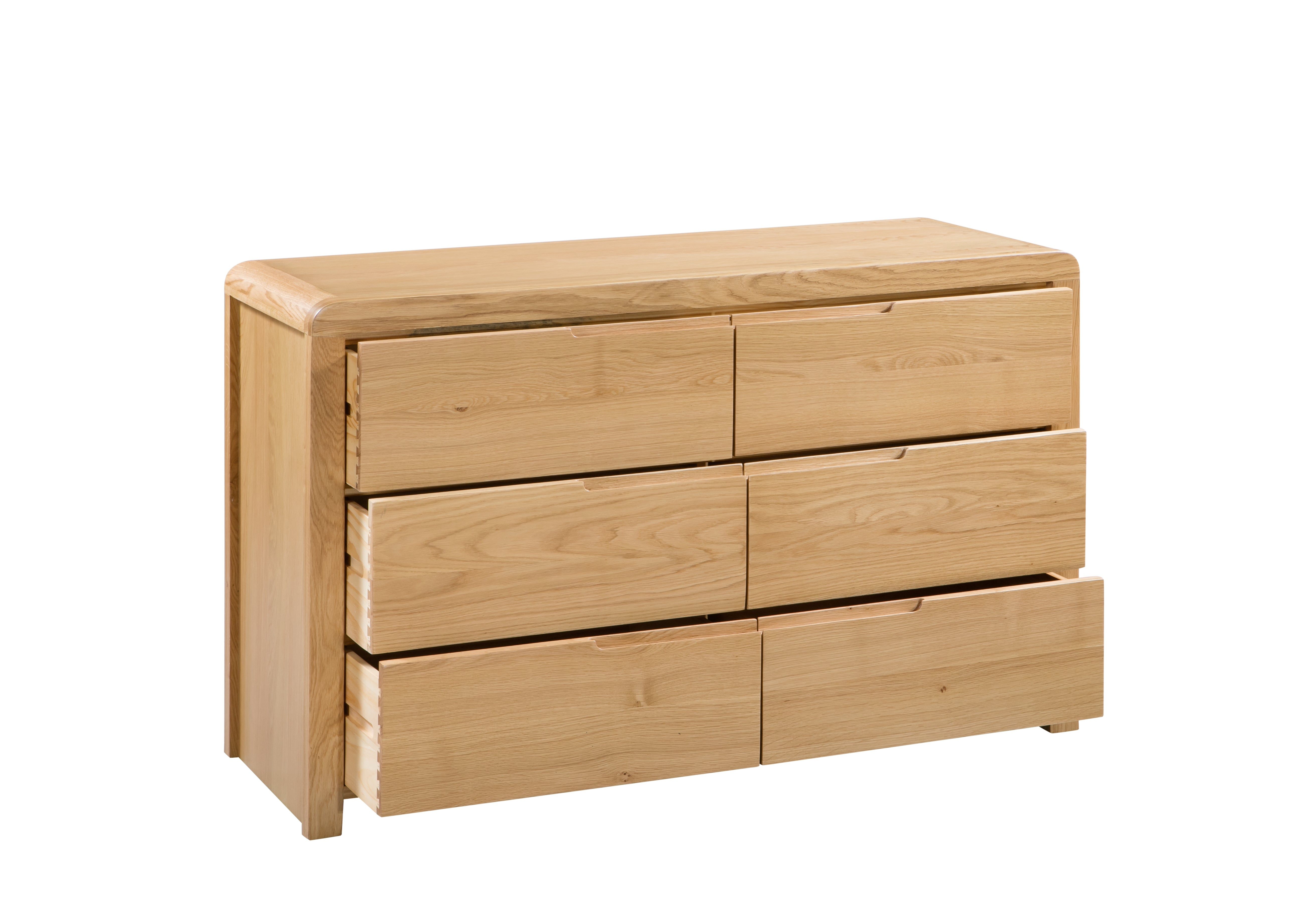 Curve Wide Chest of 6 Drawers