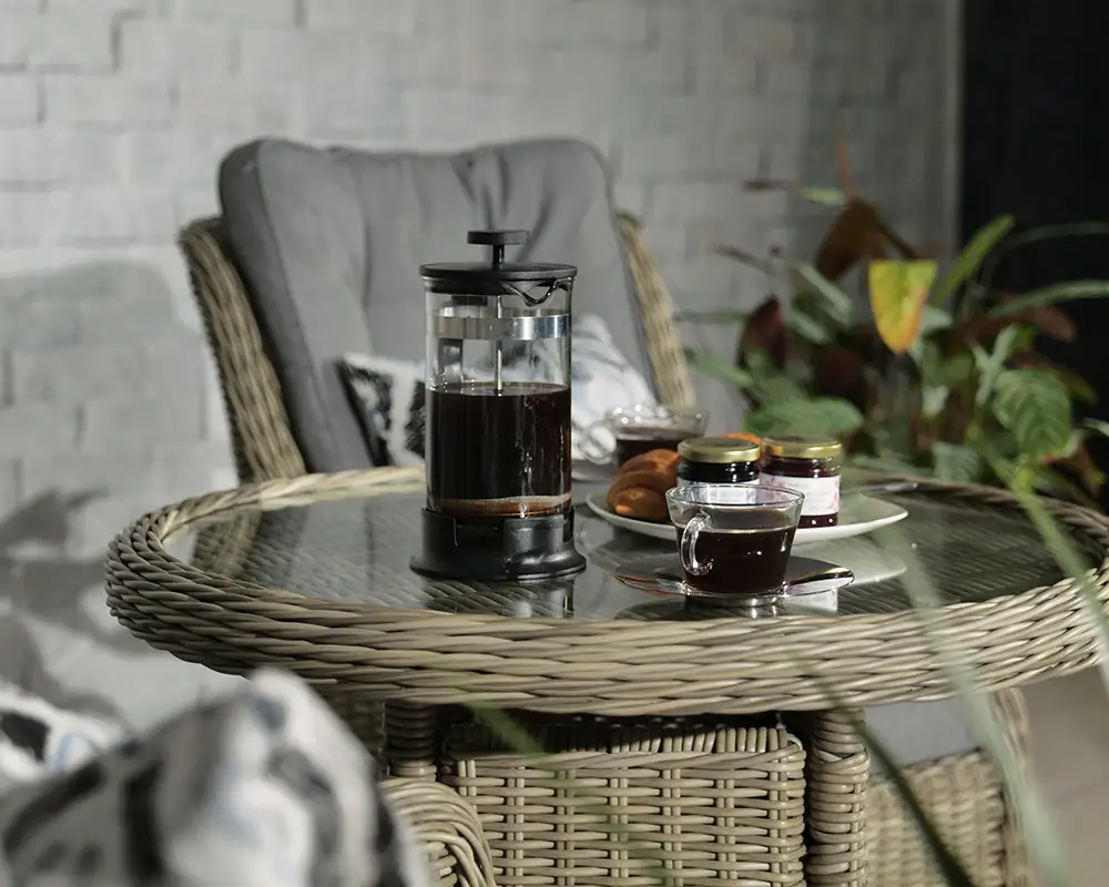 Wentworth 2 Seater Highback Round Bistro Set