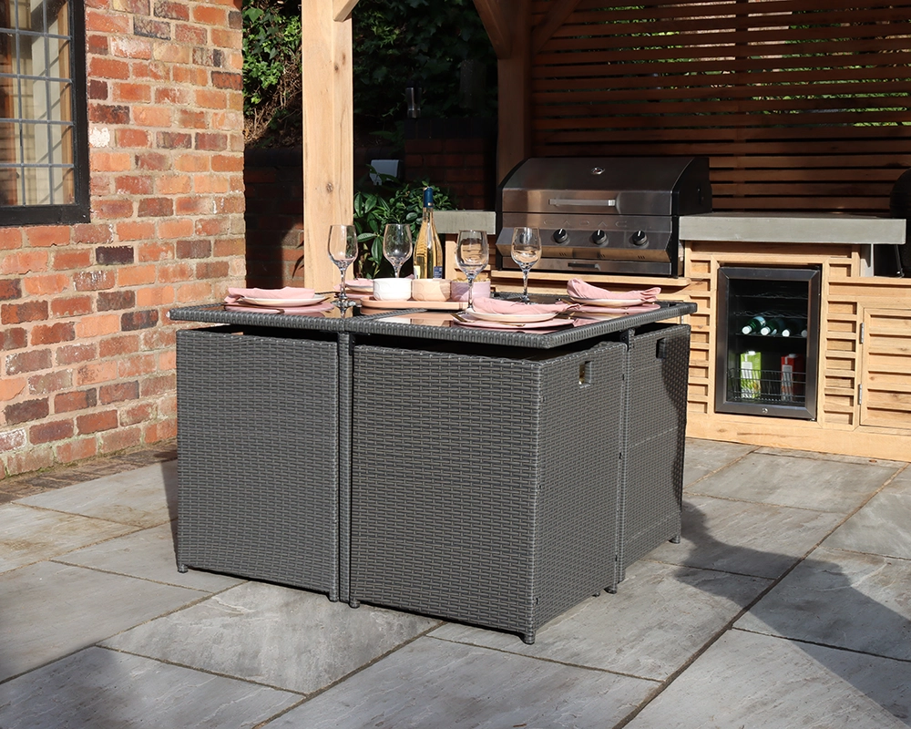 Cannes Grey 8 Seater Cube Set