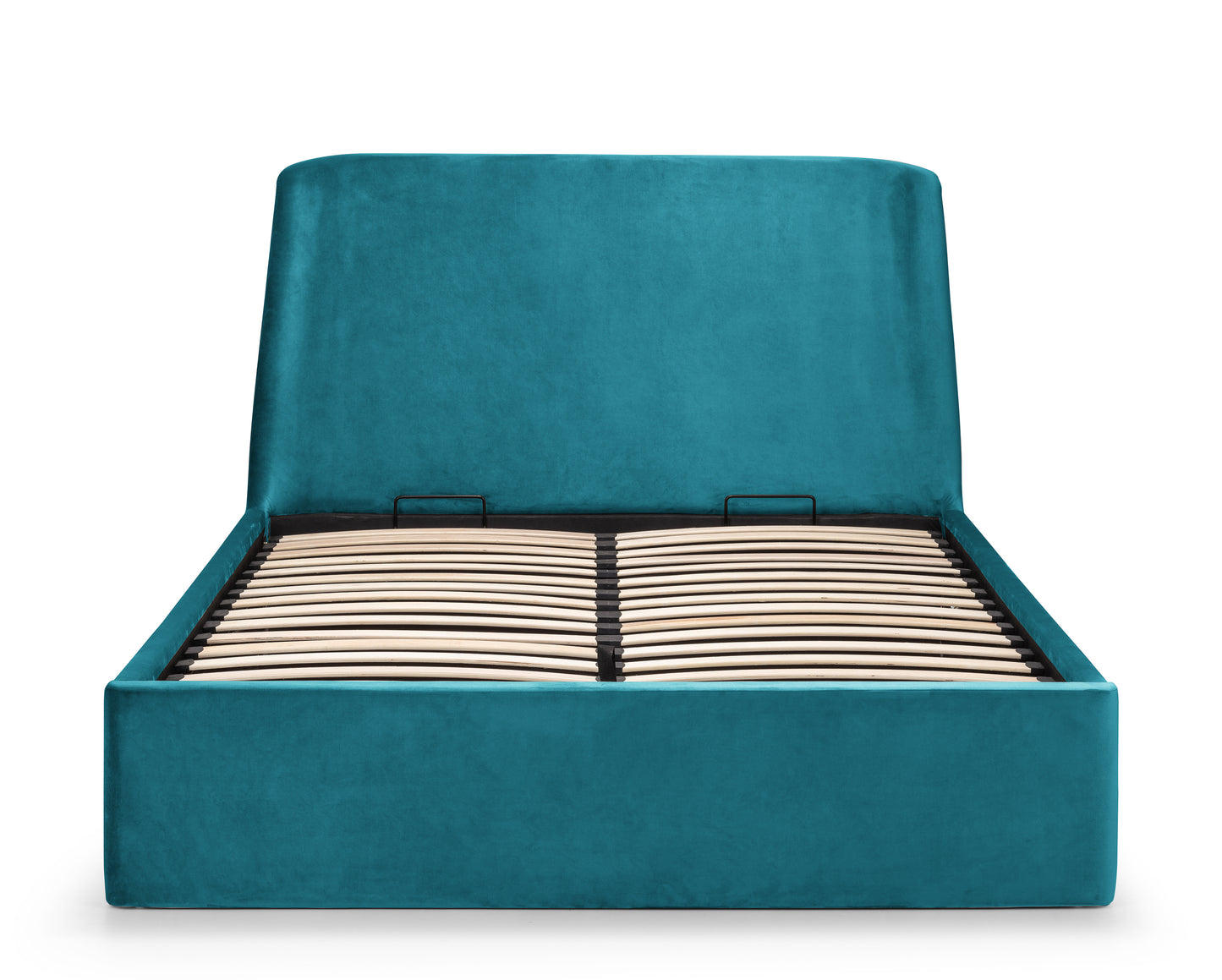 Basel Ottoman Double Bed Teal Velvet