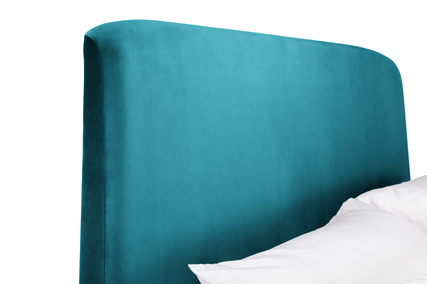 Basel Ottoman Double Bed Teal Velvet