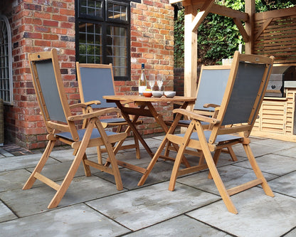 Brooklyn Table & 4 x Henley Grey High Back Armchairs