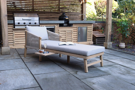 Roma Sun Lounger & side table