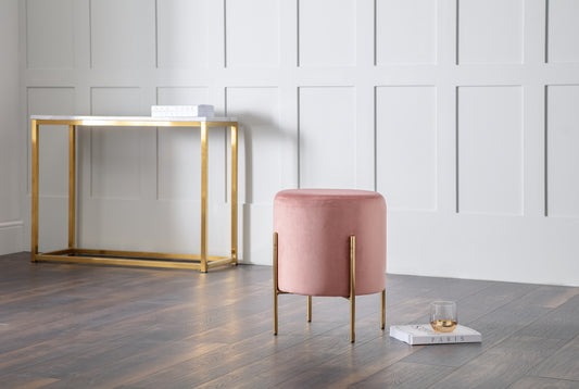 Antibes Stool Dusty Pink Velvet