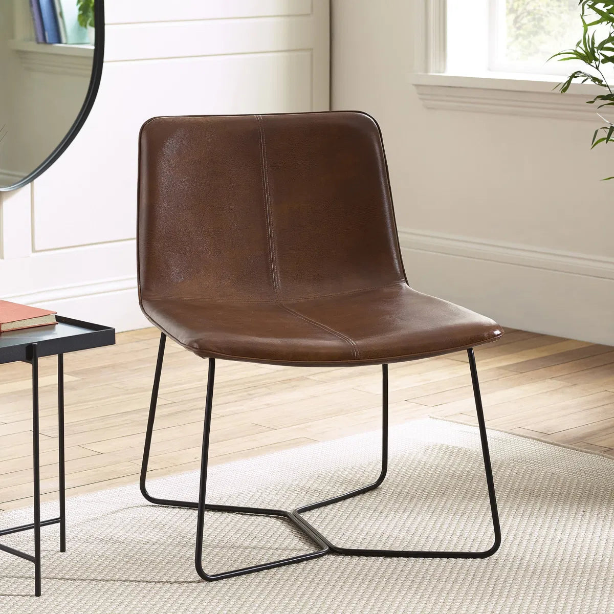 Joren Faux Leather Accent Chair