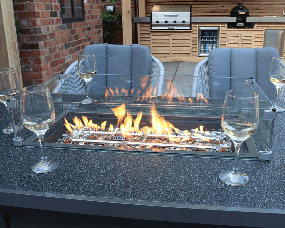 Aspen 6 Seater Fire Pit Table Set