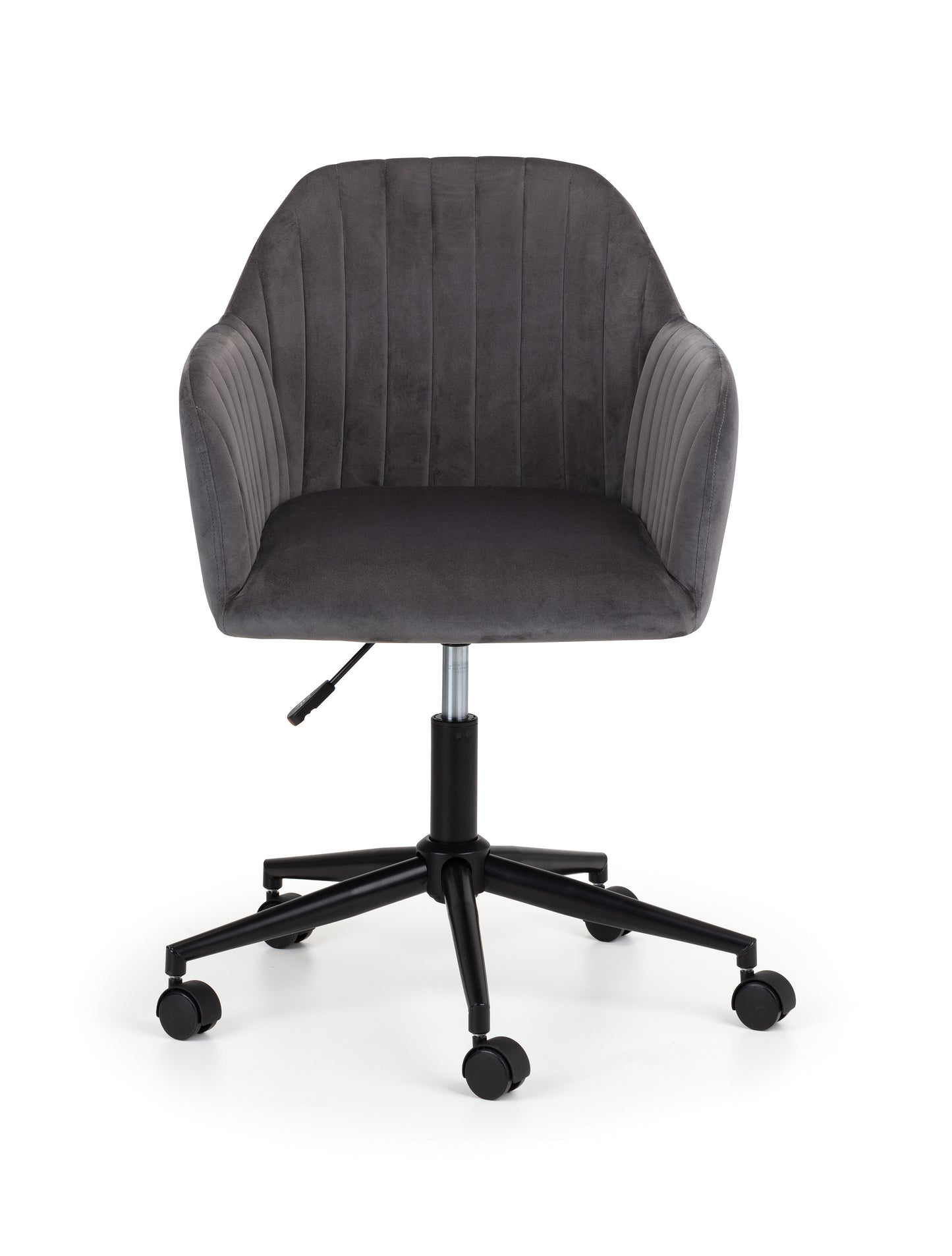 Evora Velvet Swivel Chair Grey