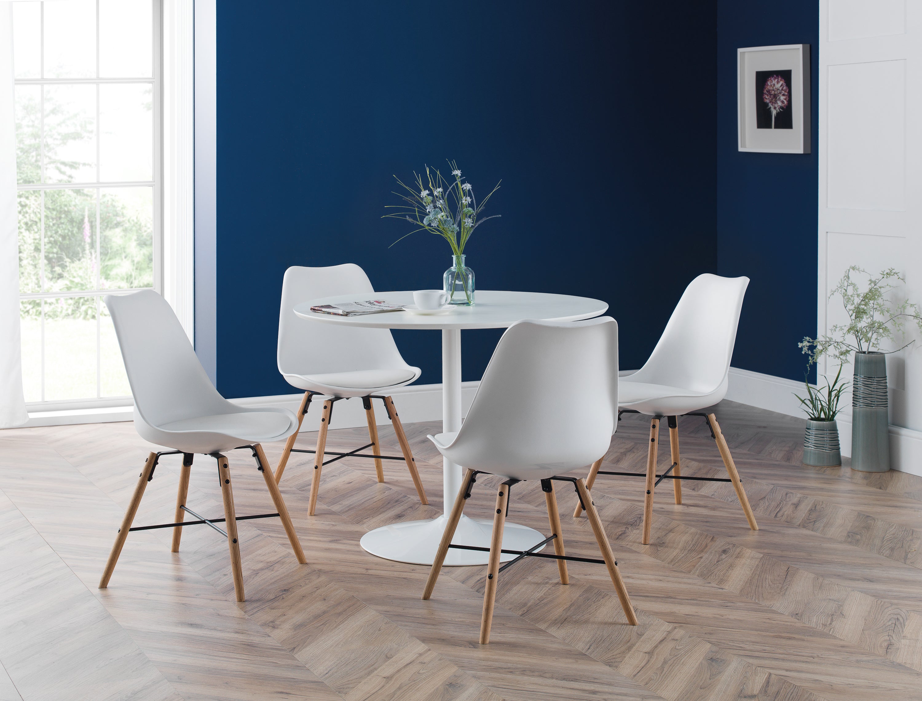 Pair of Kari Dining Chairs White